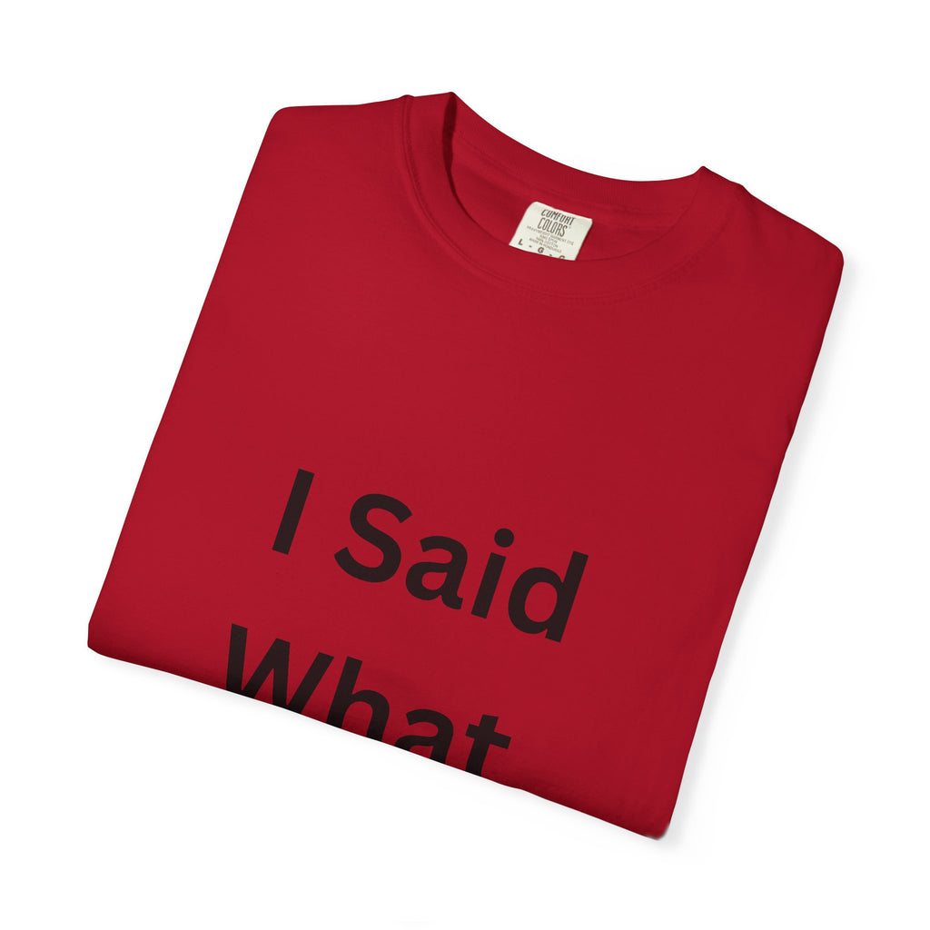I Said What I Said Unisex Garment-Dyed T-shirt