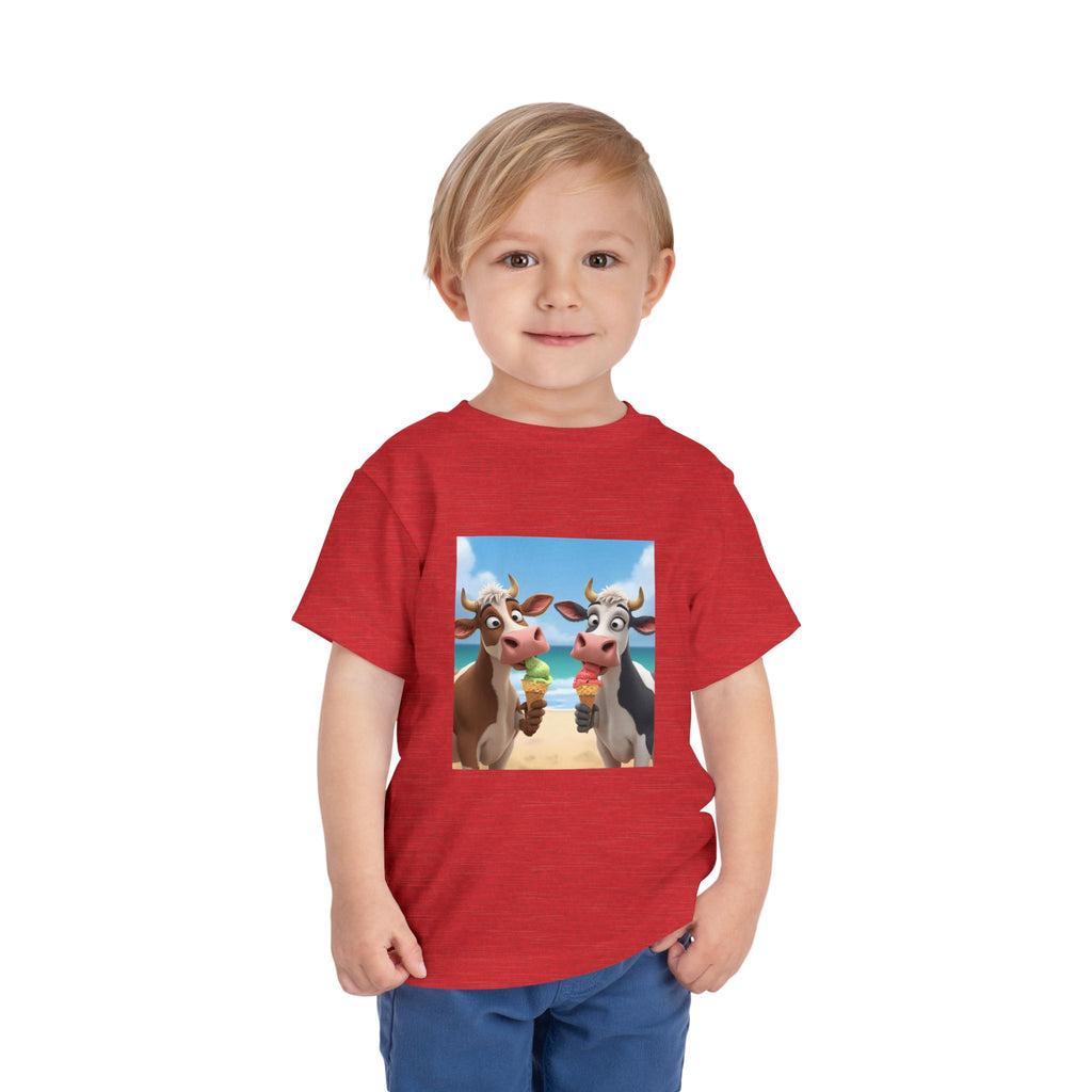 Beachy Cow Toddler Short Sleeve Tee