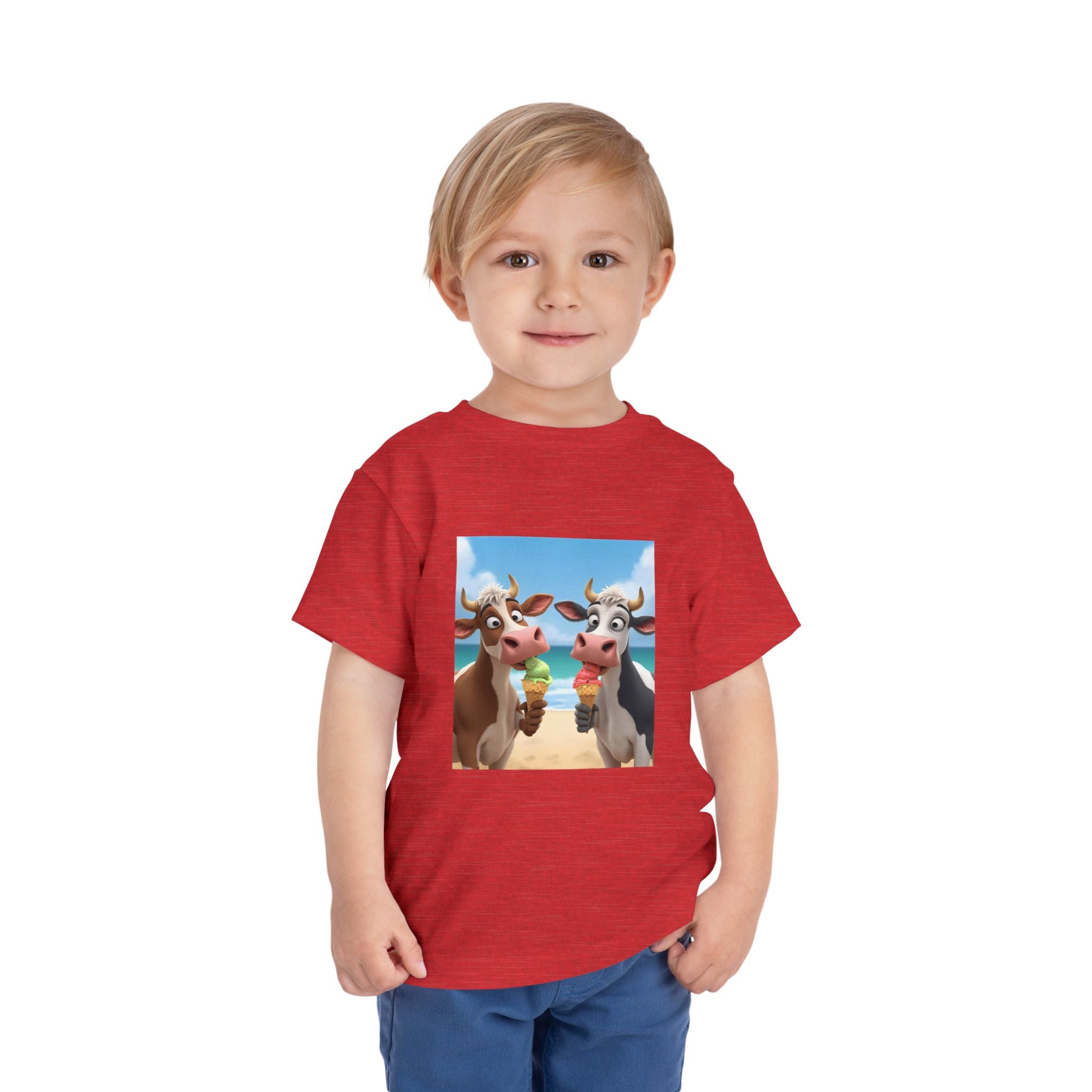 Beachy Cow Toddler Short Sleeve Tee