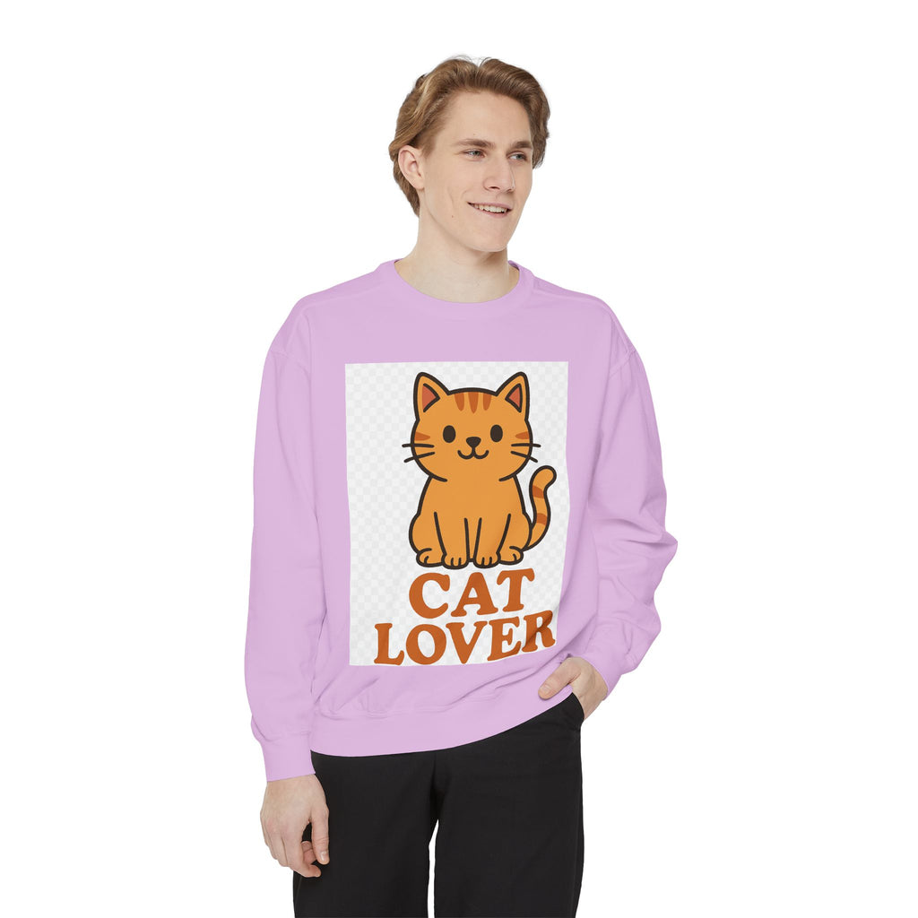 Cat Lover Unisex Garment-Dyed Sweatshirt