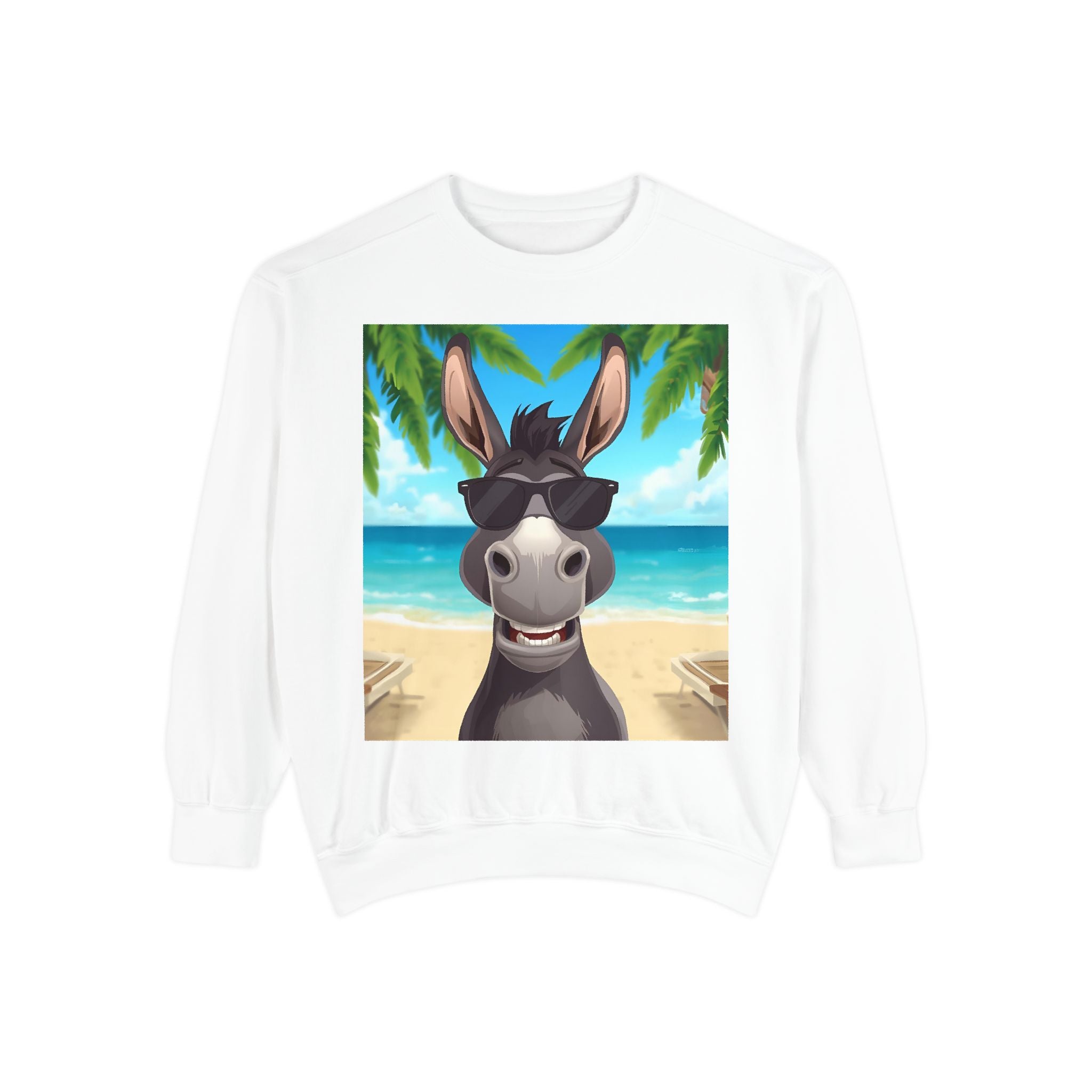 Donkey Beach Vibe Unisex Garment-Dyed Sweatshirt