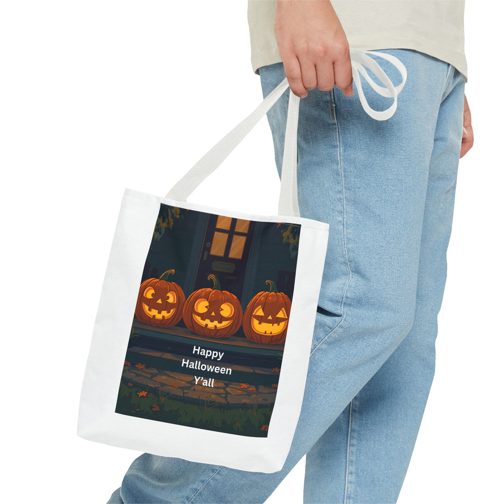 Spooky Halloween Tote Bag, Trick-or-Treat Bag, Pumpkin Bag, Fall Tote, Festive Grocery Bag, Halloween Decor