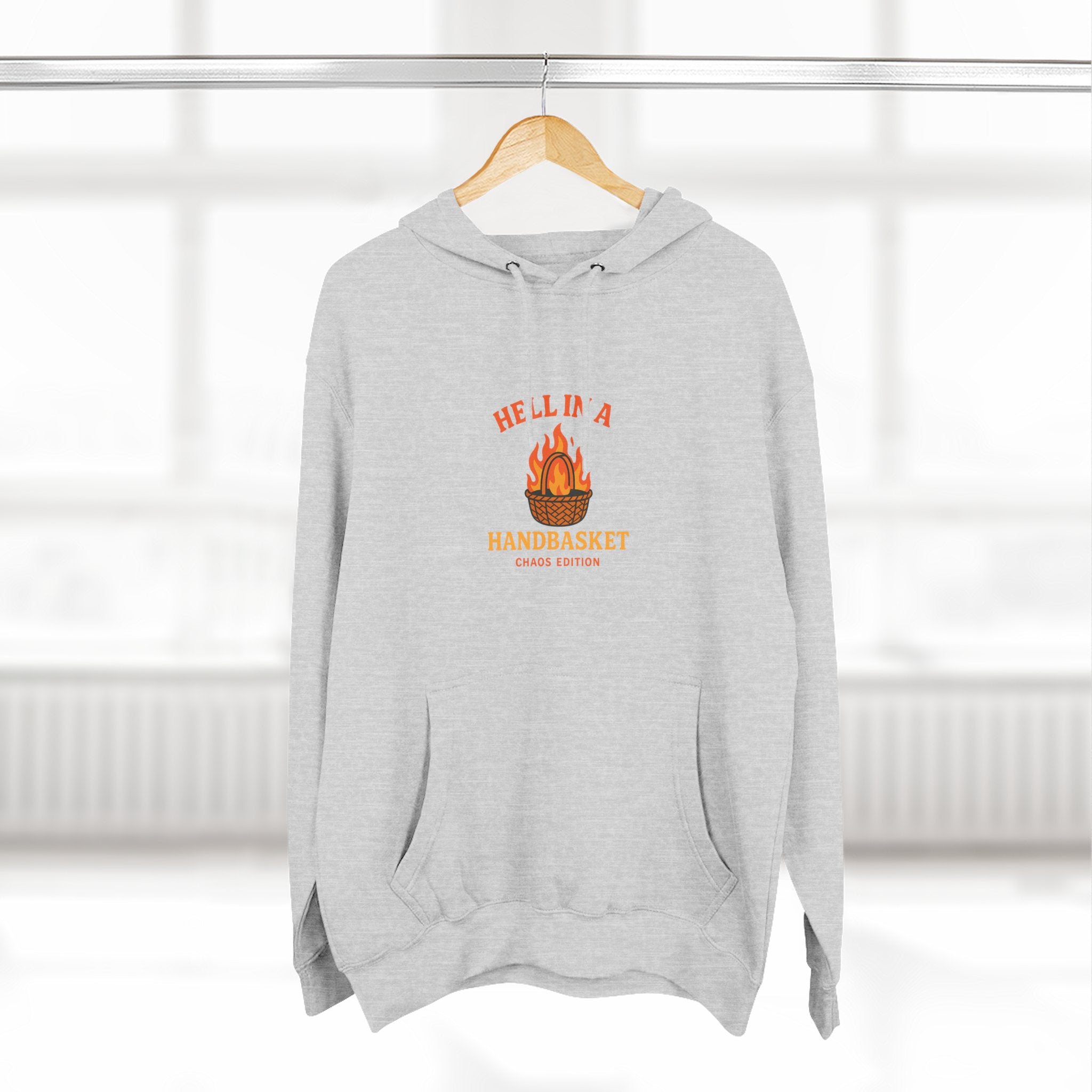 Hell In A HandBasket Funny Three-Panel Fleece Hoodie