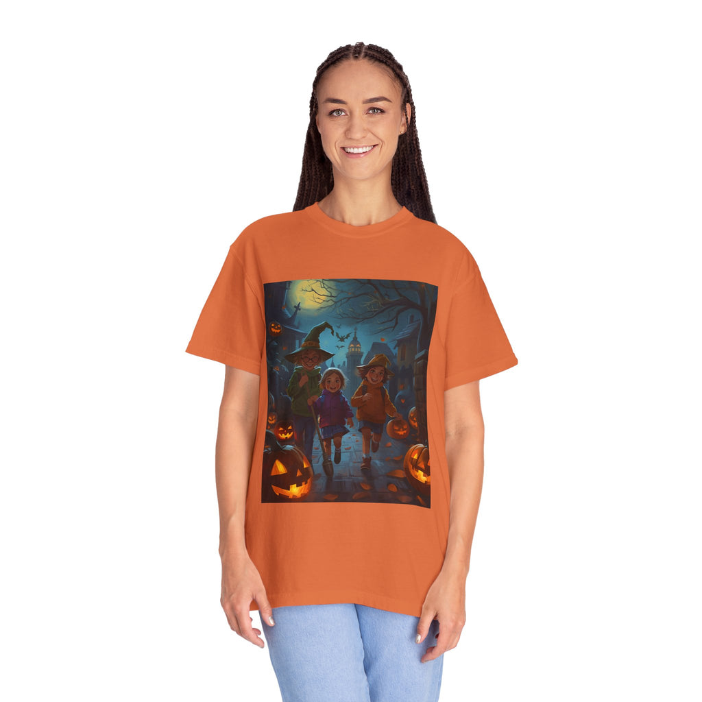 Spooky Halloween Unisex T-Shirt, Trick or Treat, Fall Festivities, Cozy Comfort, Perfect for Halloween Parties, Gift for Friends