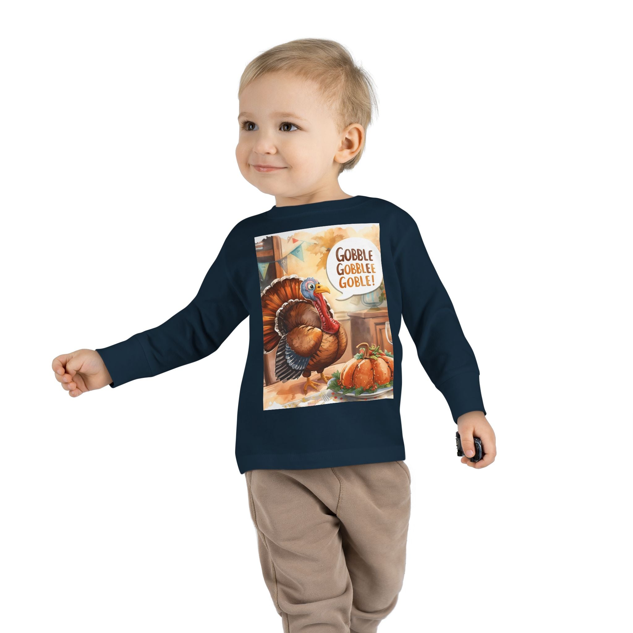 Thanksgiving Turkey Toddler Long Sleeve Tee