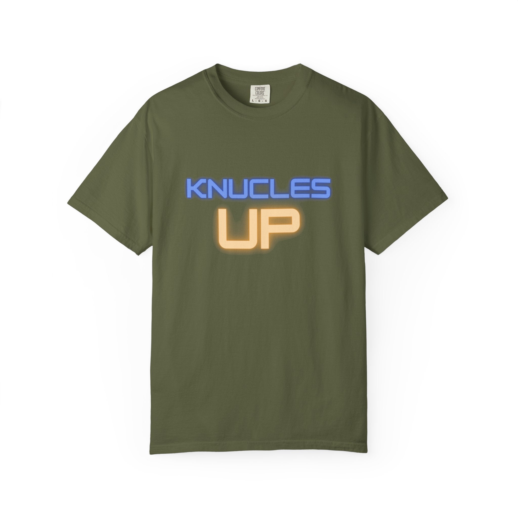 Knuckles Up Unisex Garment-Dyed T-Shirt, Casual Wear, Street Style, Graphic Tee