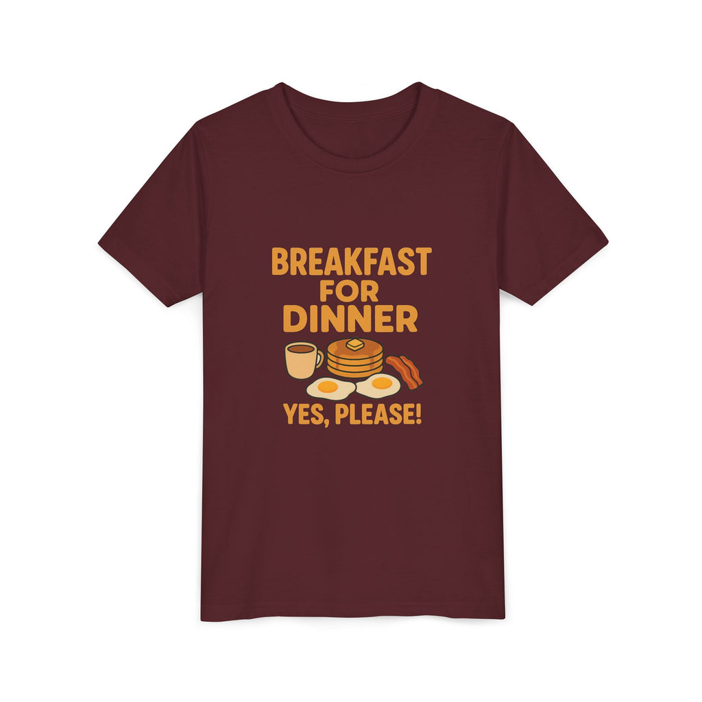Breakfast For Dinner Youth Short Sleeve Tee