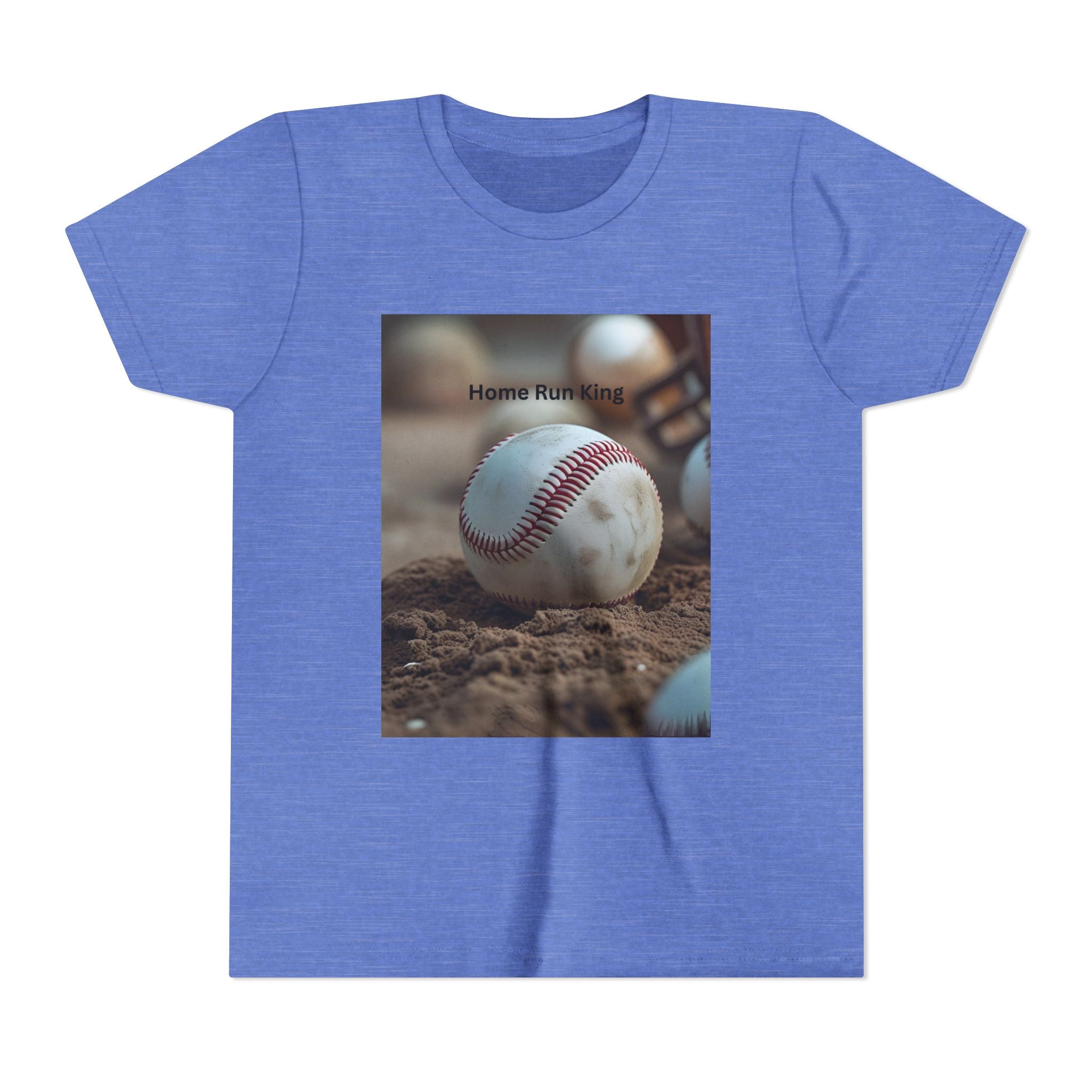 Home Run King Youth Tee, Baseball Shirt, Kids Sports Apparel, Gift for Young Athletes, Perfect for Birthdays, Sports Events, Team Spirit