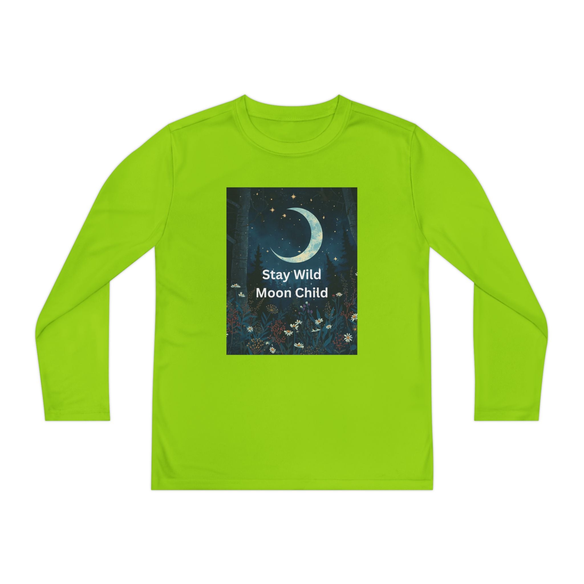 Stay Wild Moon Child Youth Long Sleeve Competitor Tee