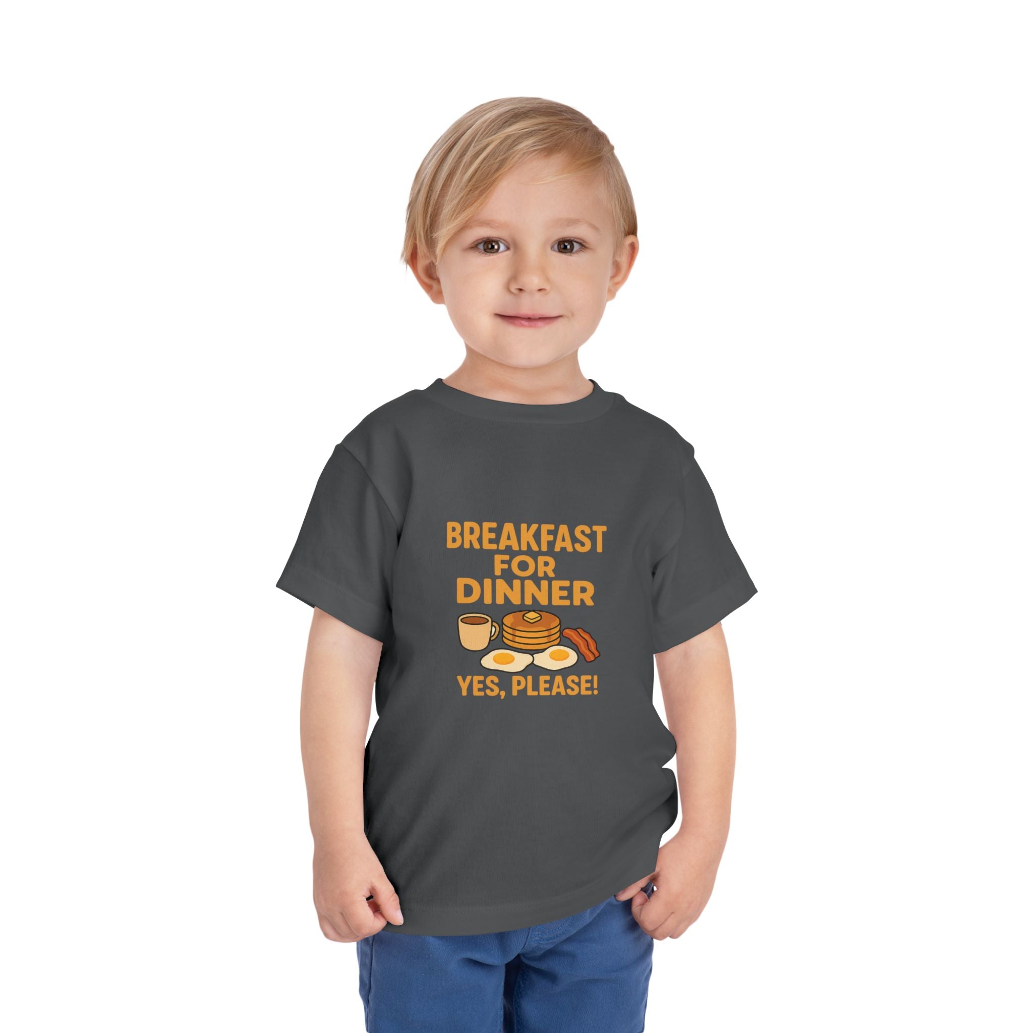 Breakfast For Dinner Toddler Short Sleeve Tee