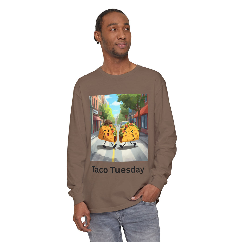 Taco Tuesday Unisex Garment-dyed Long Sleeve T-Shirt