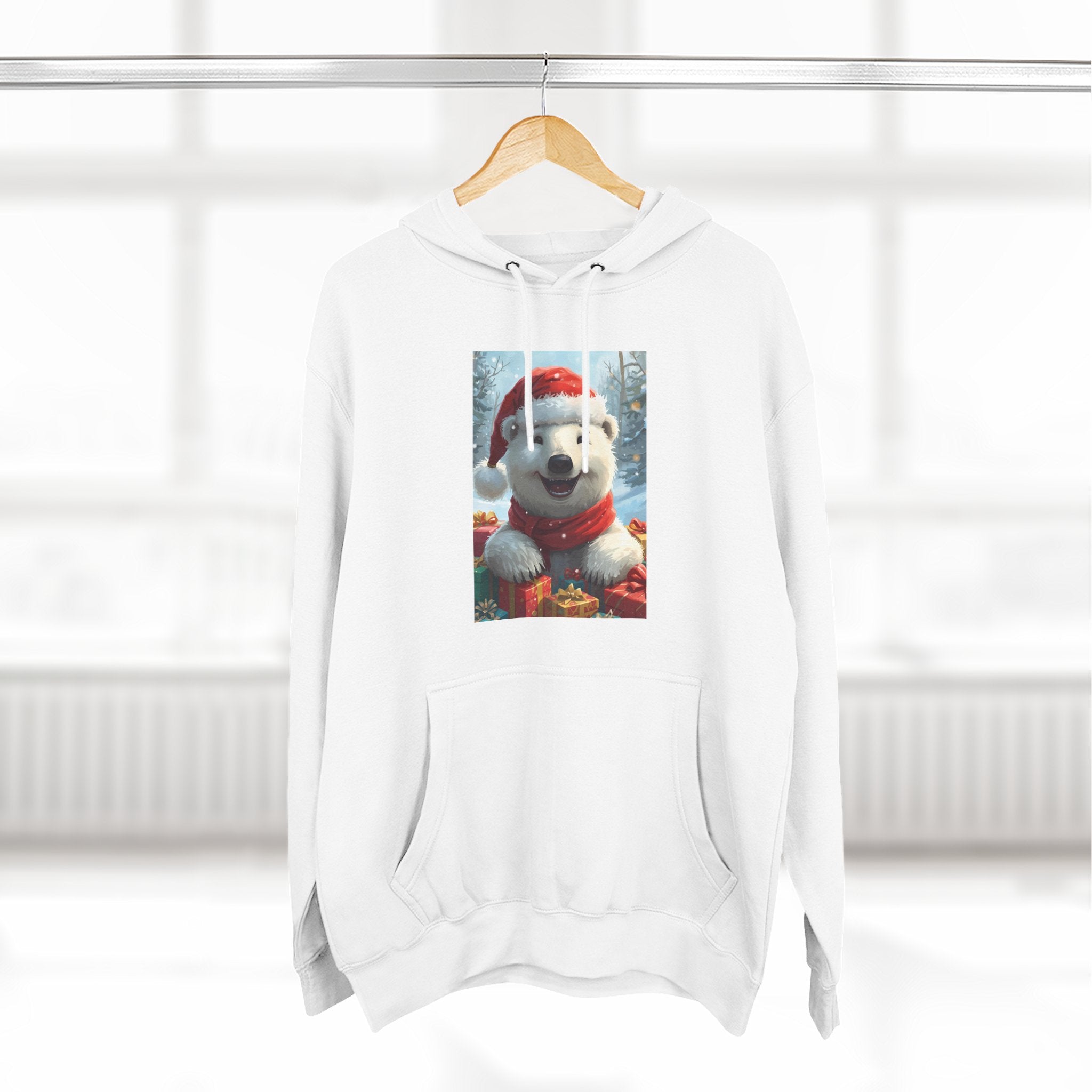 Cozy Winter Hoodie, Festive Fleece Sweatshirt with Cute Holiday Design, Perfect for Christmas Gifts, Casual Winter Wear, Dog Lover Apparel