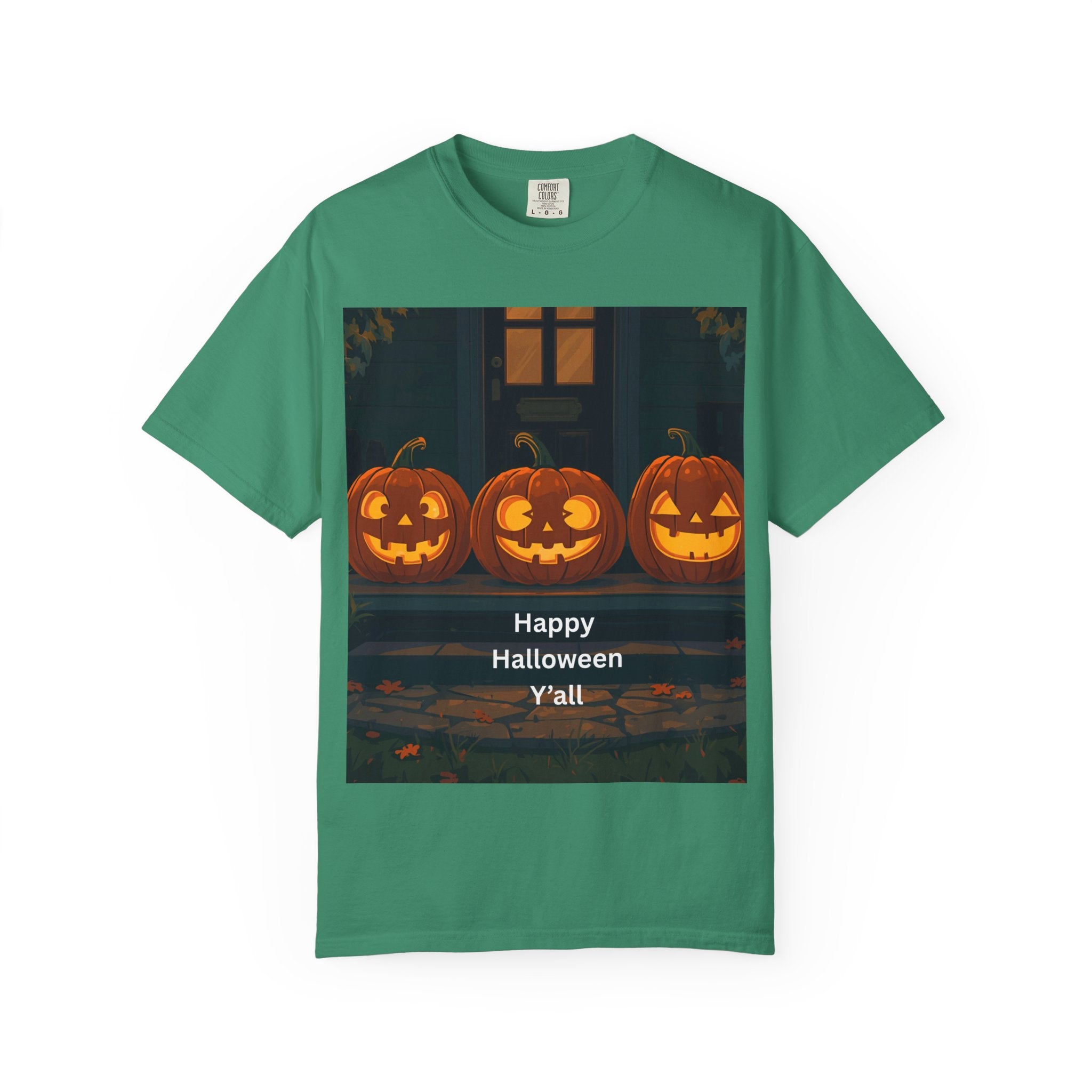 Happy Halloween Unisex T-Shirt, Spooky Season Apparel, Halloween Costume, Fall T-Shirt, Pumpkin Design Shirt, Y'all Graphic Tee