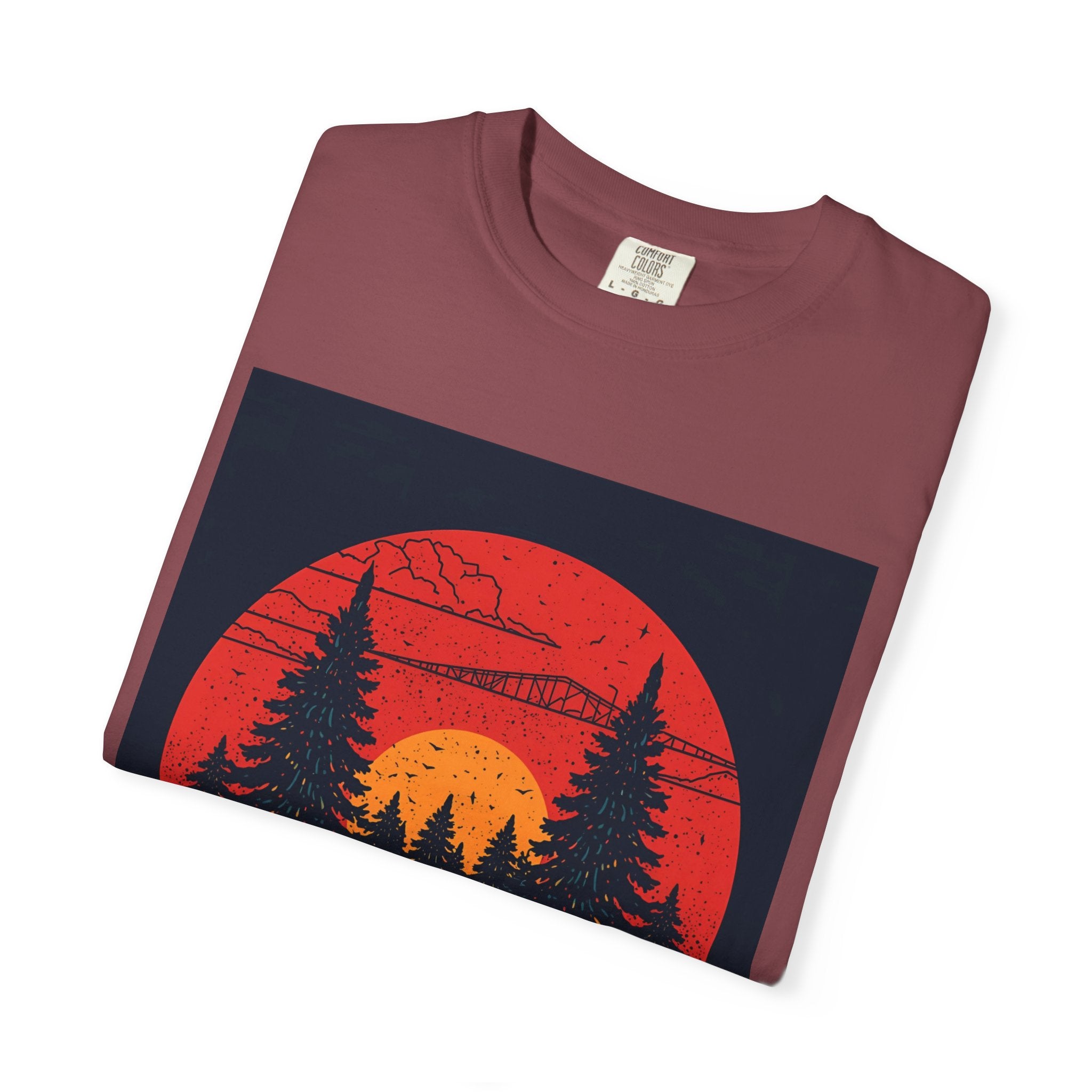 Nature Sunset Unisex T-shirt, Outdoor Adventure Tee, Camping Shirt, Hiking Gear, Mens and Womens Apparel