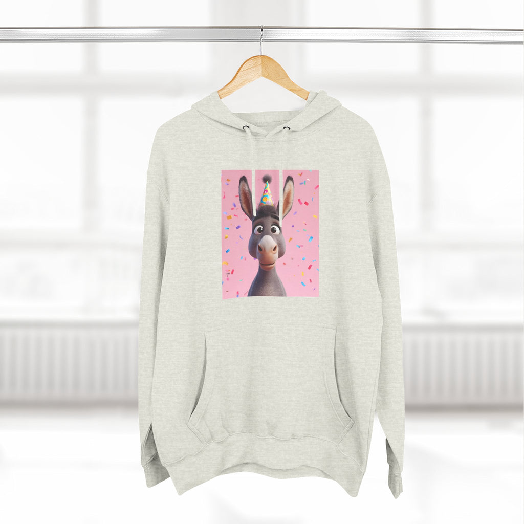 Donkey Birthday Three-Panel Fleece Hoodie