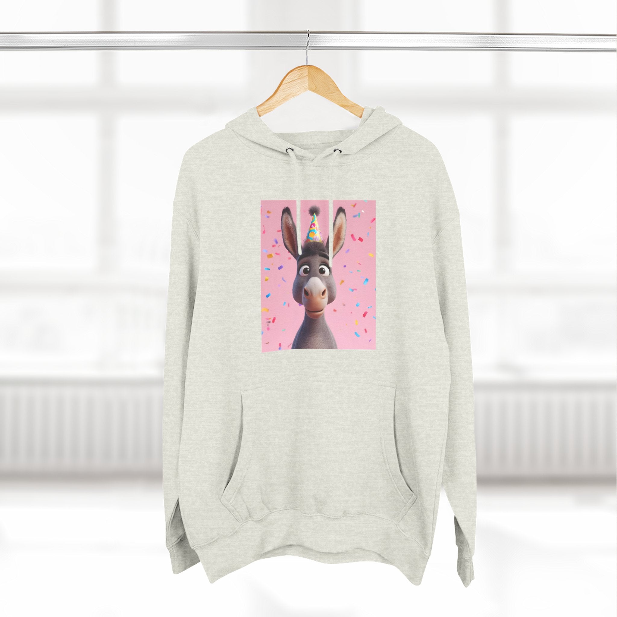 Donkey Birthday Three-Panel Fleece Hoodie