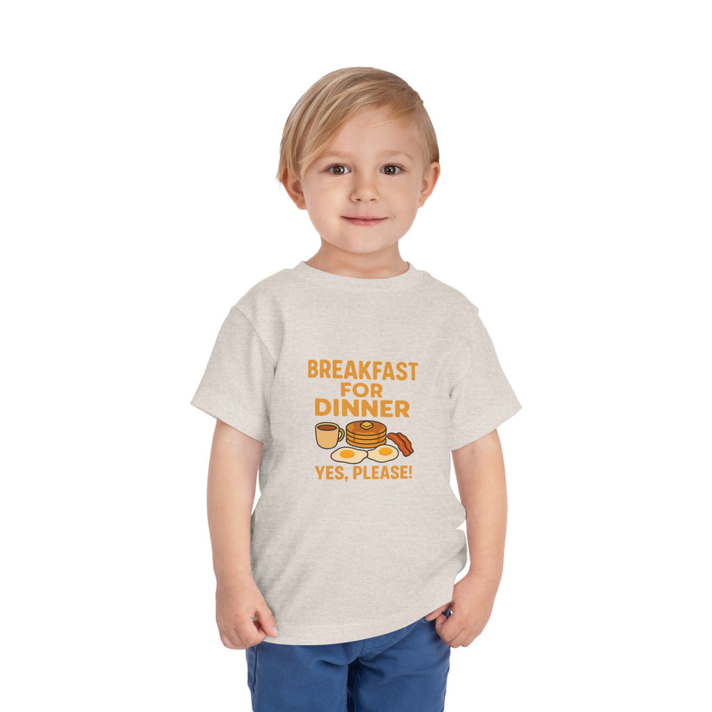 Breakfast For Dinner Toddler Short Sleeve Tee