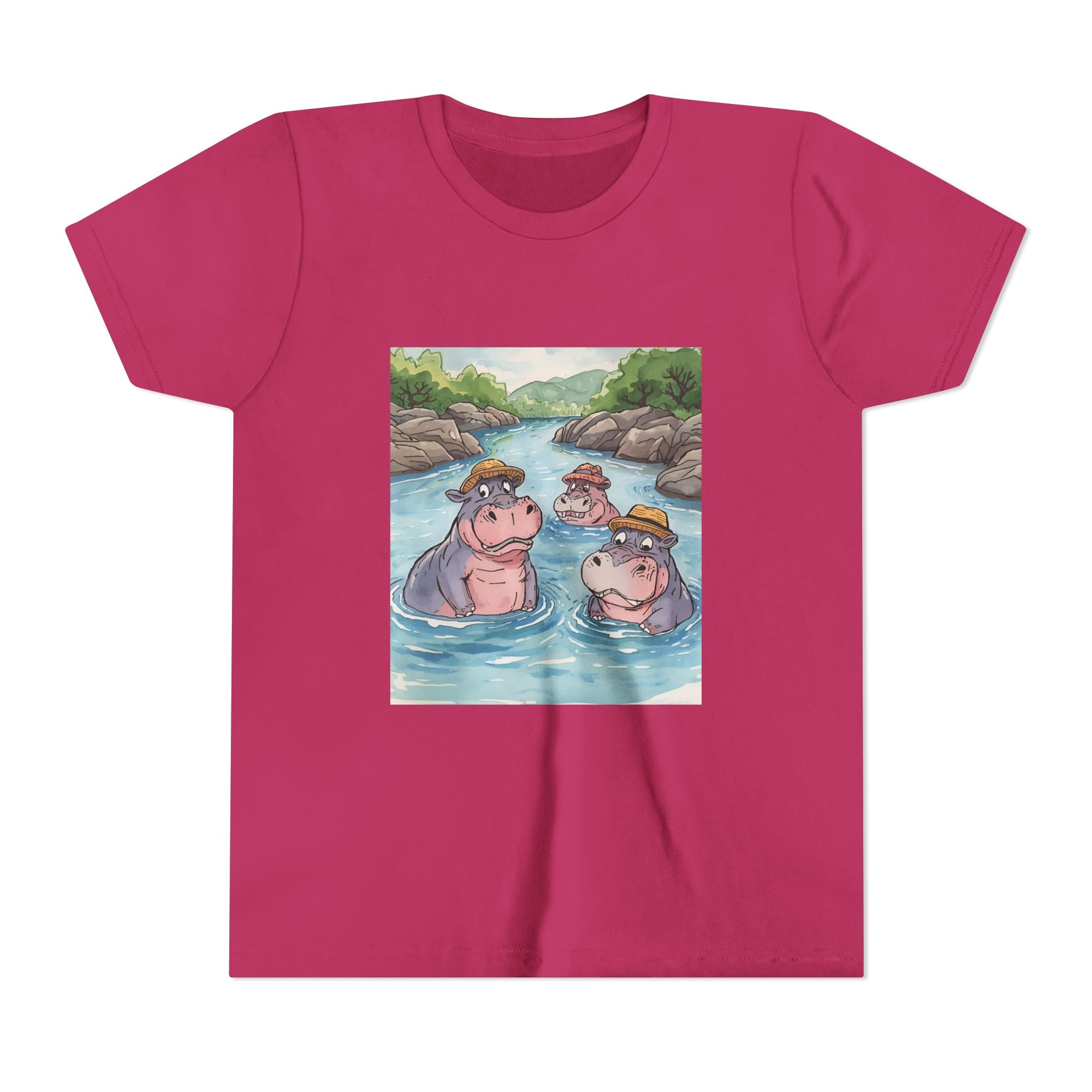 Hippo Cute Youth Short Sleeve Tee