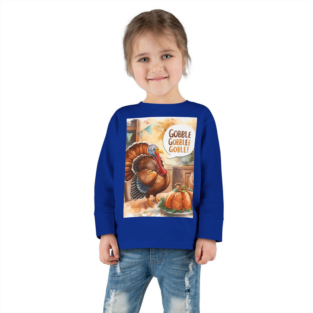Thanksgiving Turkey Toddler Long Sleeve Tee