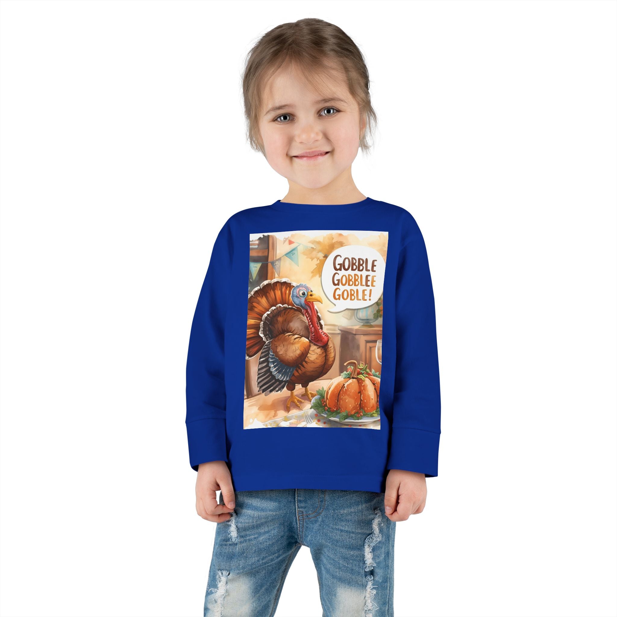 Thanksgiving Turkey Toddler Long Sleeve Tee
