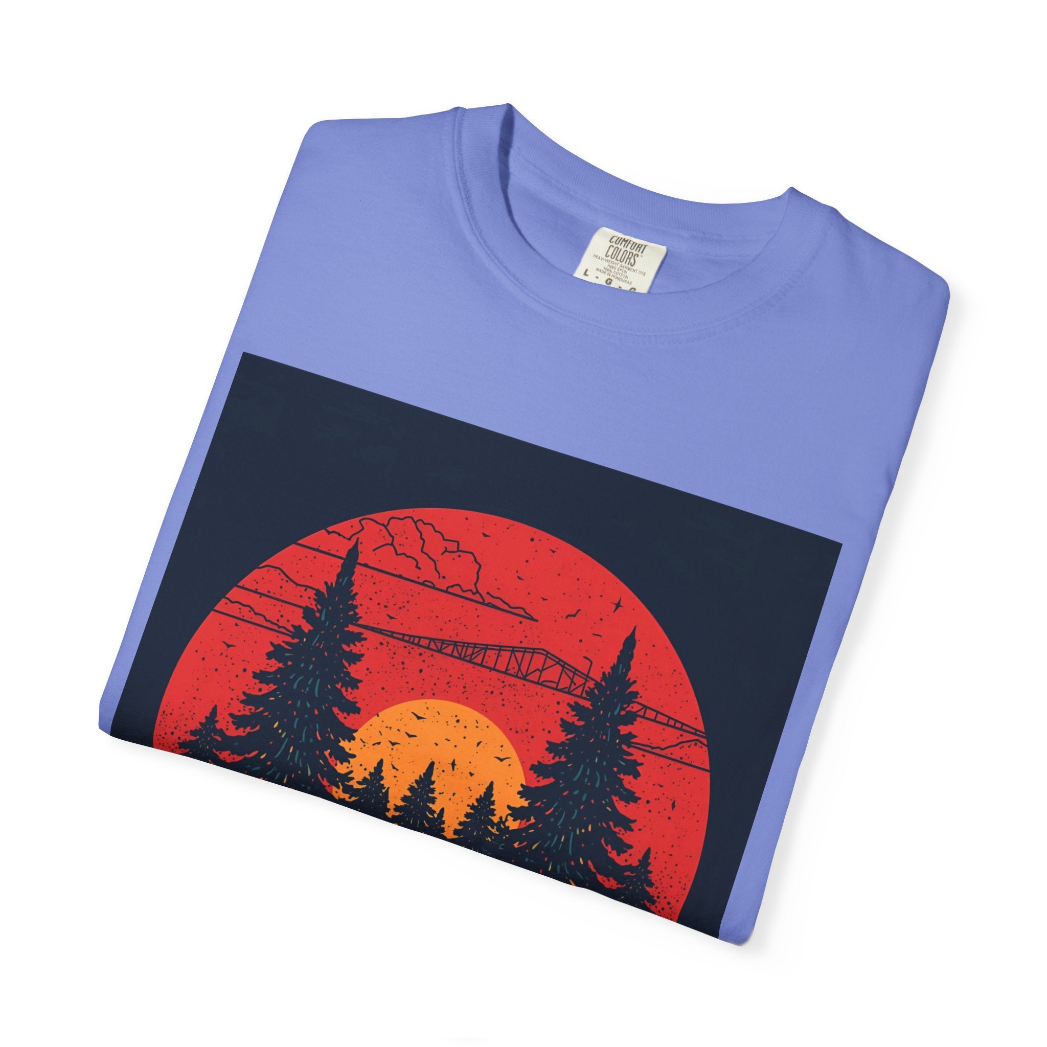 Nature Sunset Unisex T-shirt, Outdoor Adventure Tee, Camping Shirt, Hiking Gear, Mens and Womens Apparel