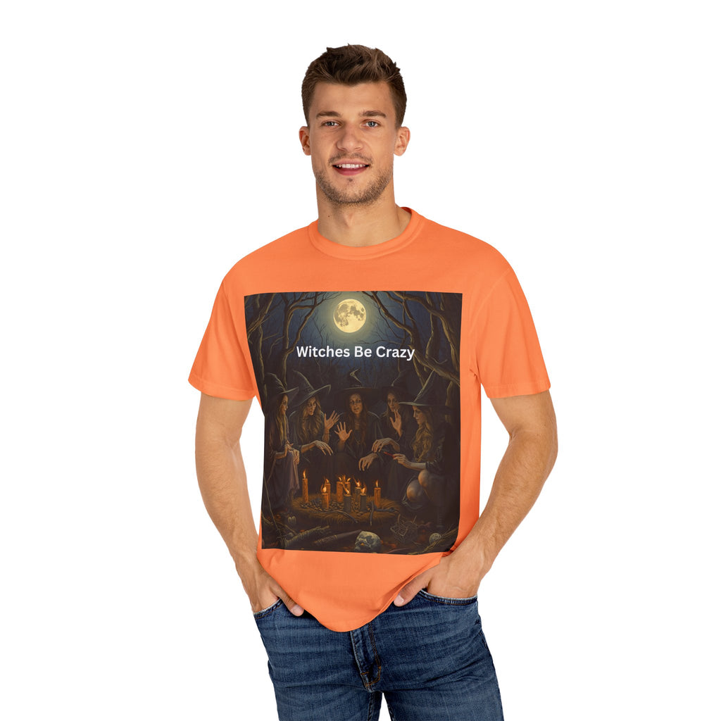 Spooky Halloween Witches Be Crazy T-Shirt, Unisex Witch T-shirt, Spooky Halloween Tee, Casual Graphic Shirt, Perfect for Witches, Gift for Witch Friends