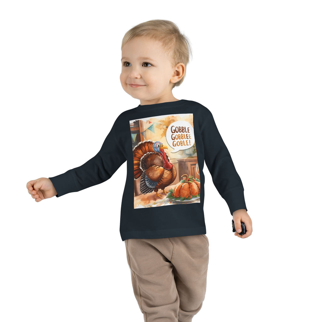 Thanksgiving Turkey Toddler Long Sleeve Tee