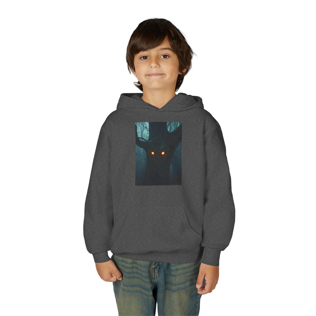 Spooky Forest Hoodie for Teens, Youth Sweatshirt for Halloween, Cozy Fall Layer, Gift for Nature Lovers, Scary Movie Night
