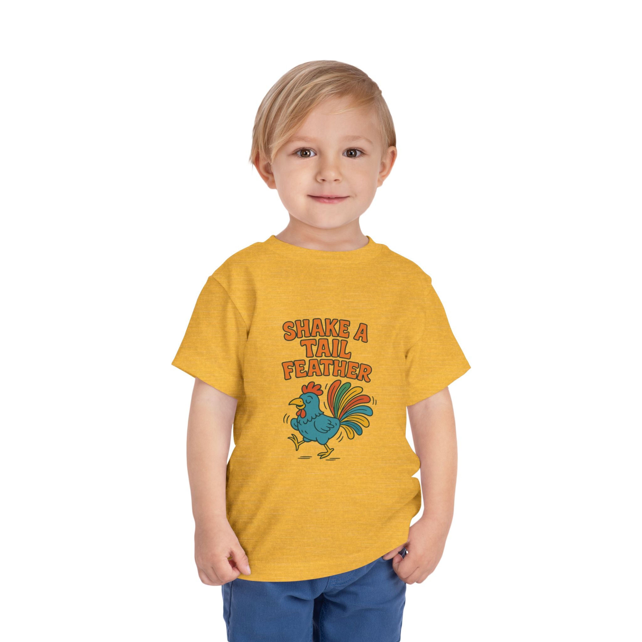 Shake A Tail Feather Funny Toddler Short Sleeve Tee
