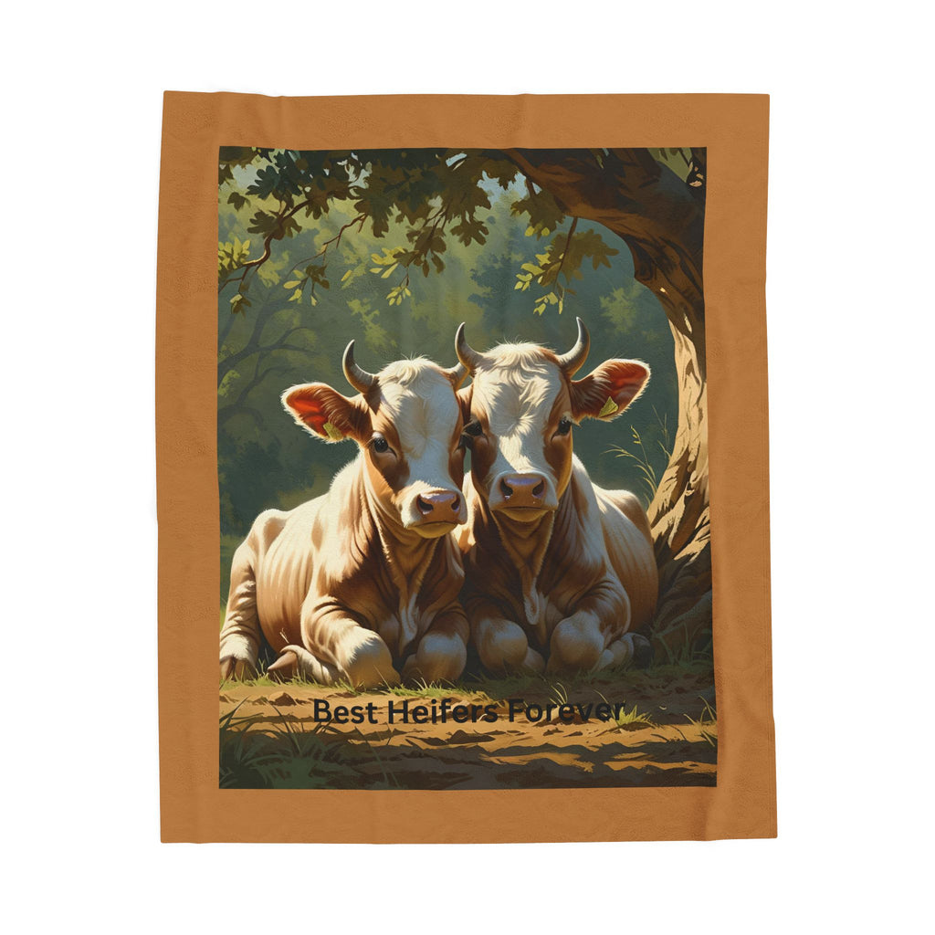 Cow Themed Velveteen Plush Blanket