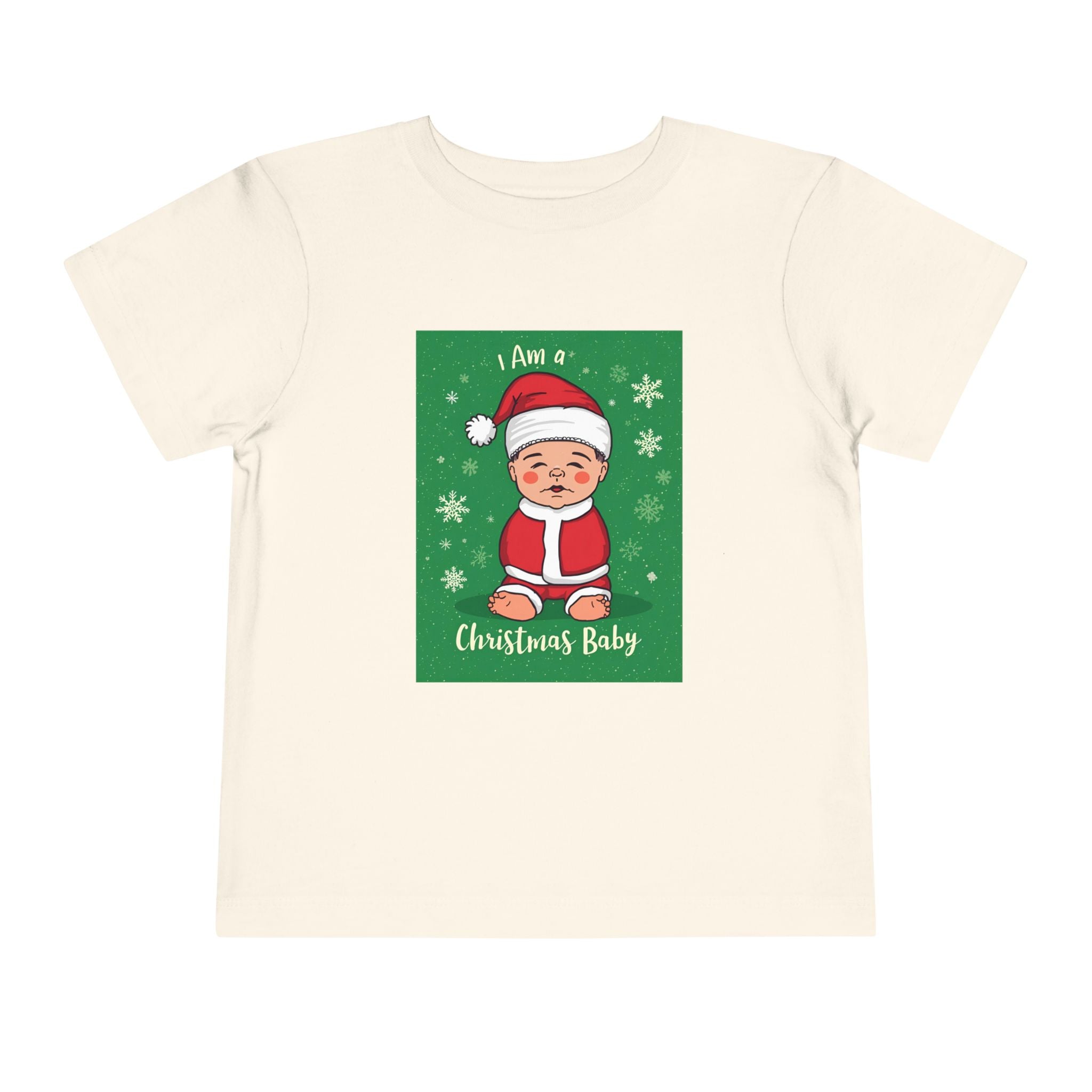 I Am A Christmas Baby Toddler Short Sleeve Tee