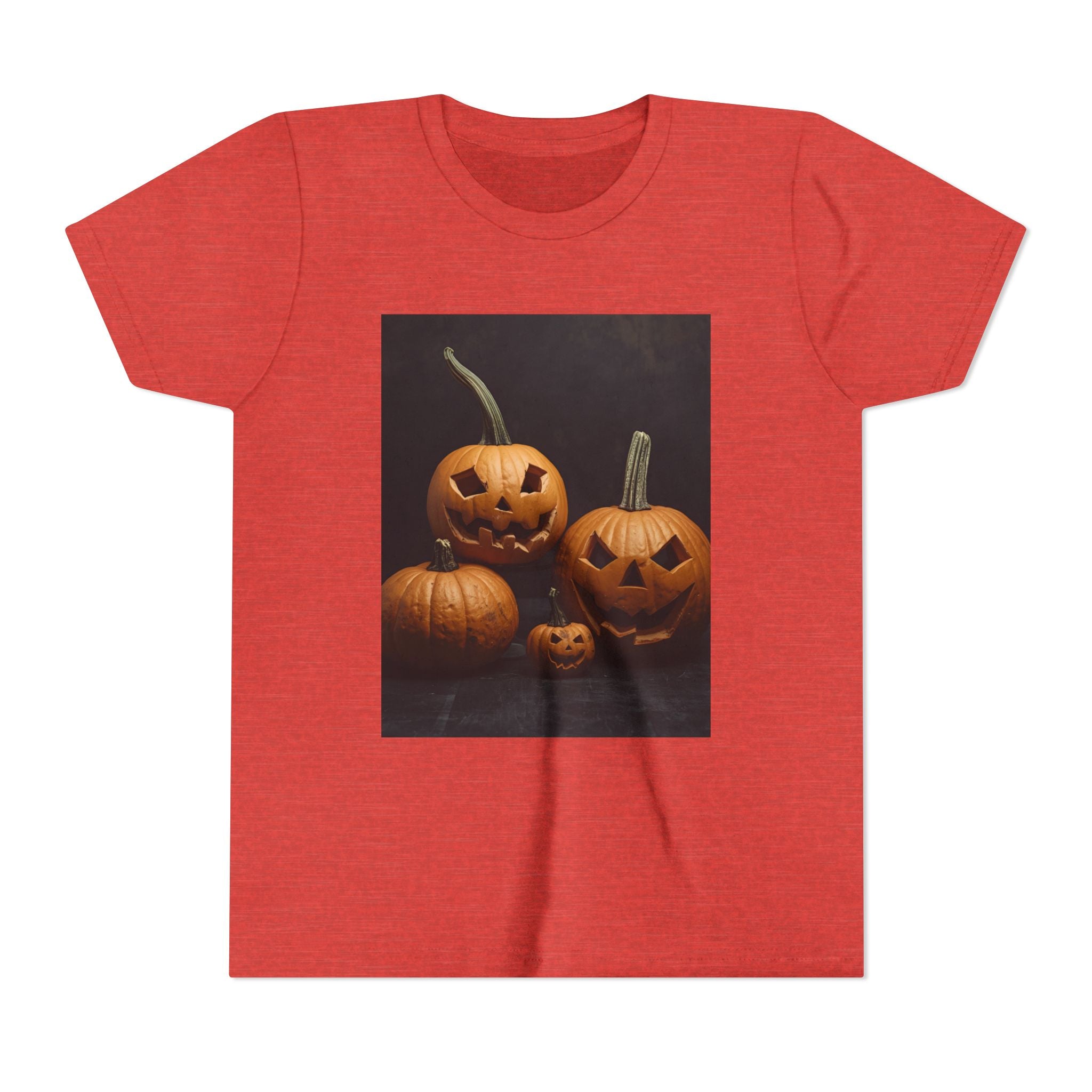 Spooky Halloween Pumpkin Youth Short Sleeve Tee