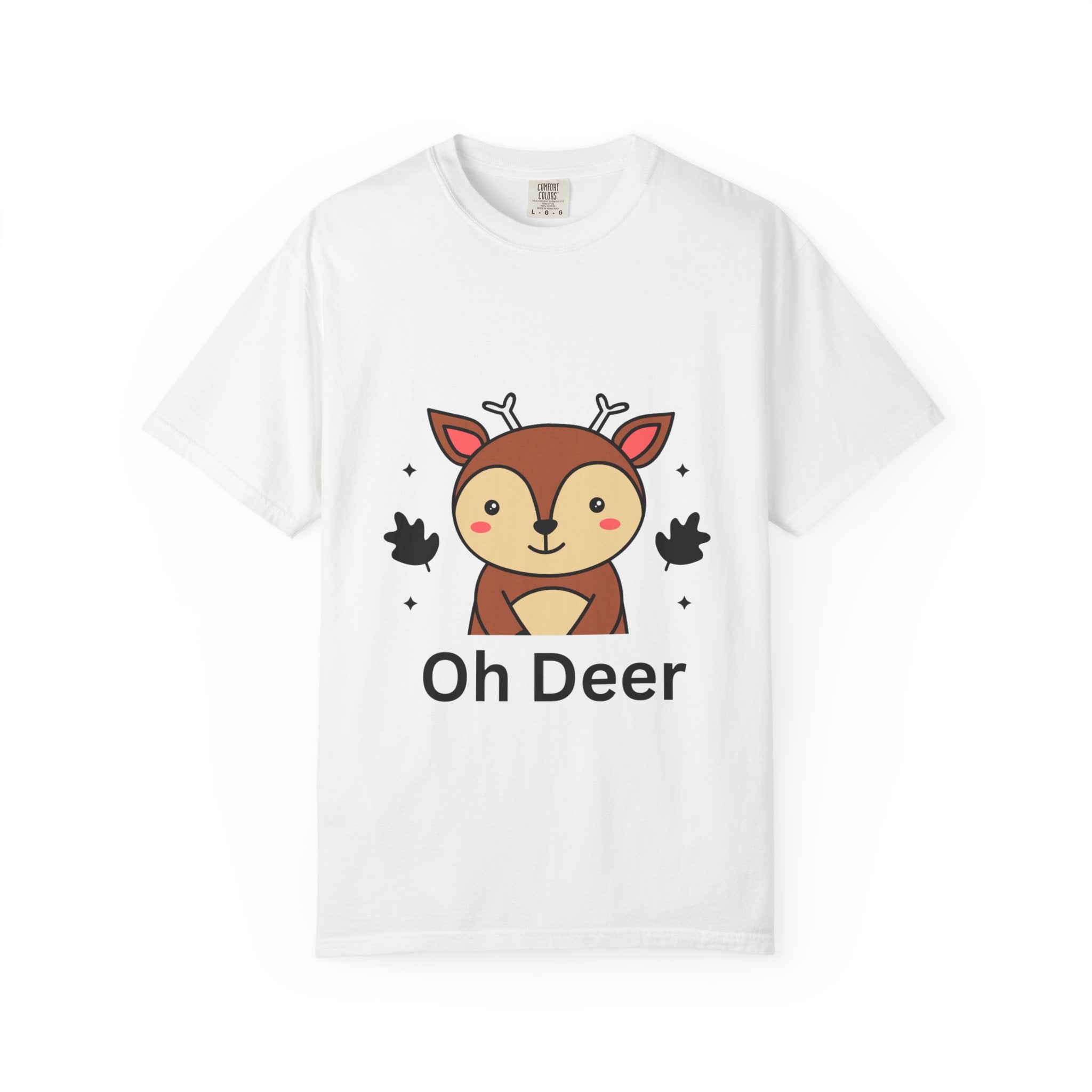 Cute Animal Graphic T-Shirt, Oh Deer Tee, Gift for Animal Lovers, Funny Shirt for Family, Casual Wear, Unisex Fashion