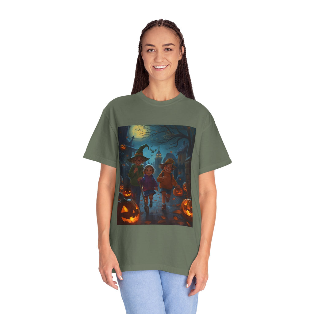 Spooky Halloween Unisex T-Shirt, Trick or Treat, Fall Festivities, Cozy Comfort, Perfect for Halloween Parties, Gift for Friends