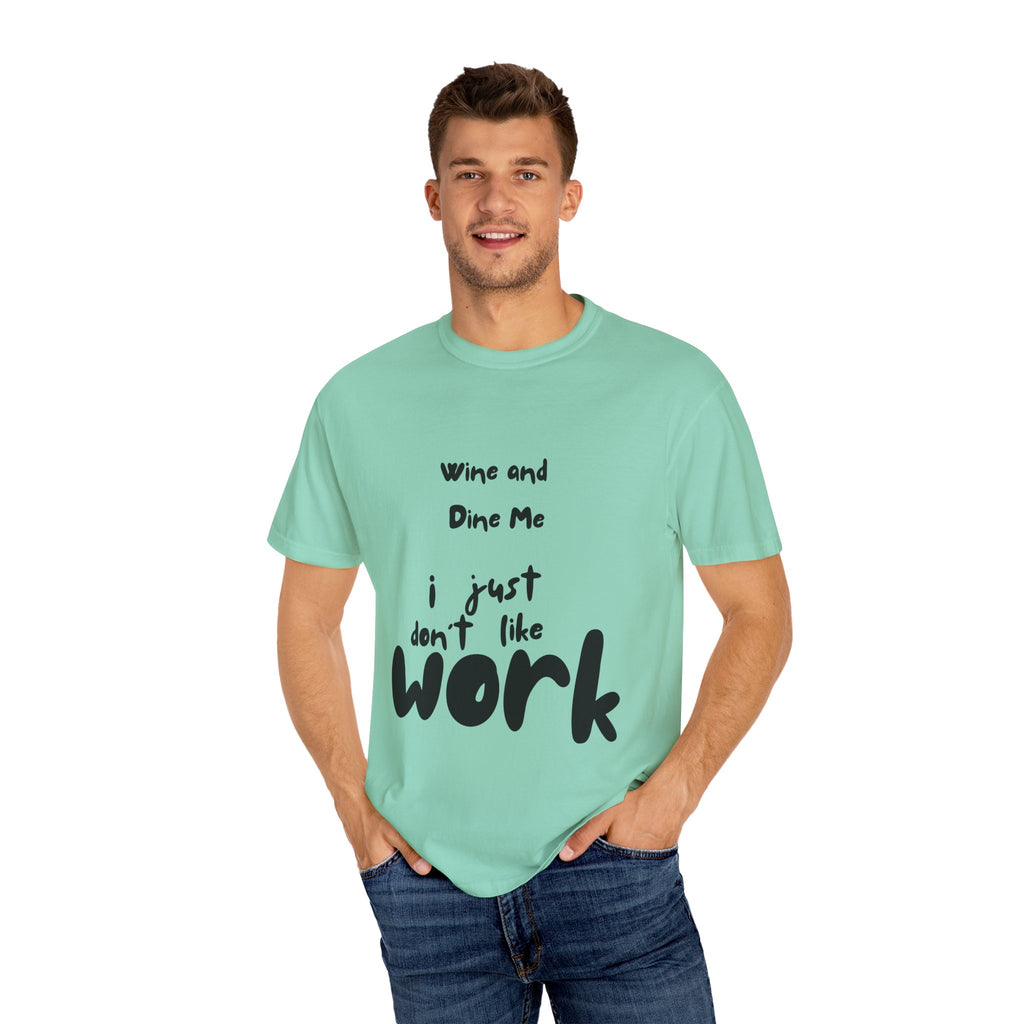 Wine & Dine Unisex T-Shirt: Casual Humor Tee for Parties, Gifts, or Everyday Wear – Fun Statement Shirt