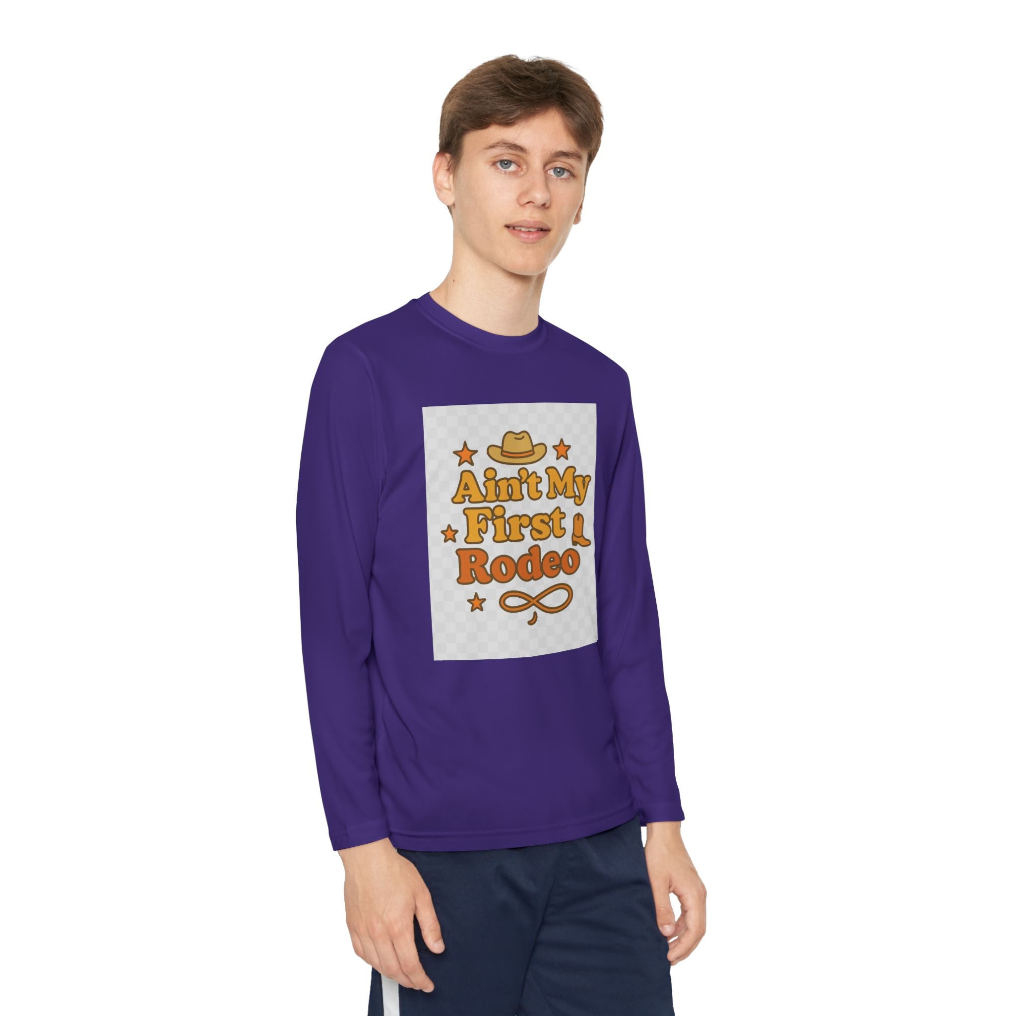 Ain't My First Rodeo Youth Long Sleeve Competitor Tee