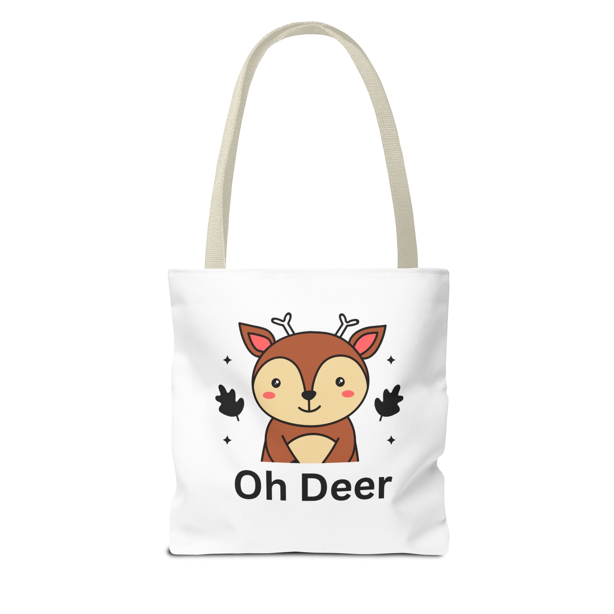 Oh Deer Cute Tote Bag - Forest Animal Lover Gift, Fun Shopper Bag, Eco-Friendly Tote, Animal Print Carryall, Unique Gift for Kids