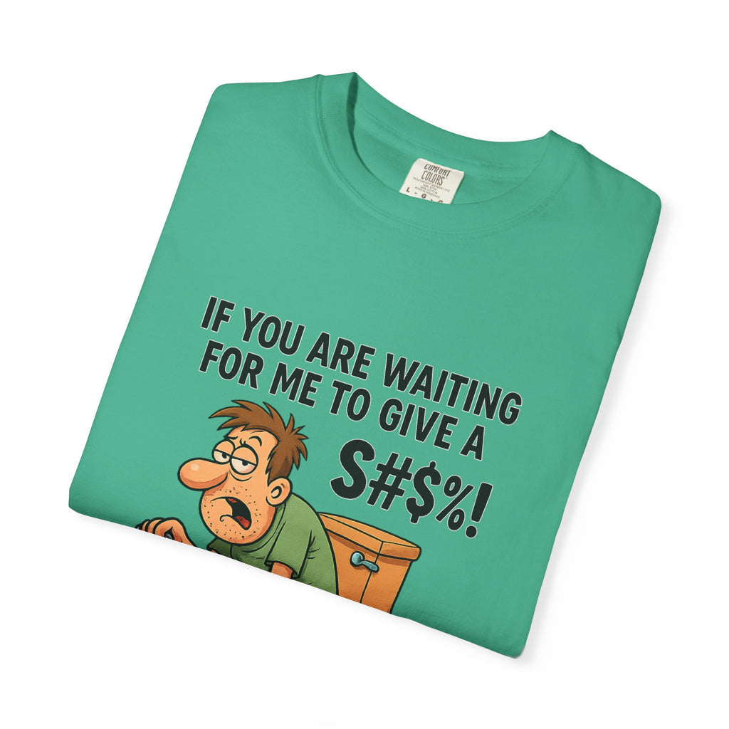 If You Are Waiting For Me To Give A Shit Funny/ Sarcastic Humorous Unisex T-Shirt with Funny Quote, Gift for Men and Women, Casual Wear, Birthday Gift, Party Shirt, Humor Tee