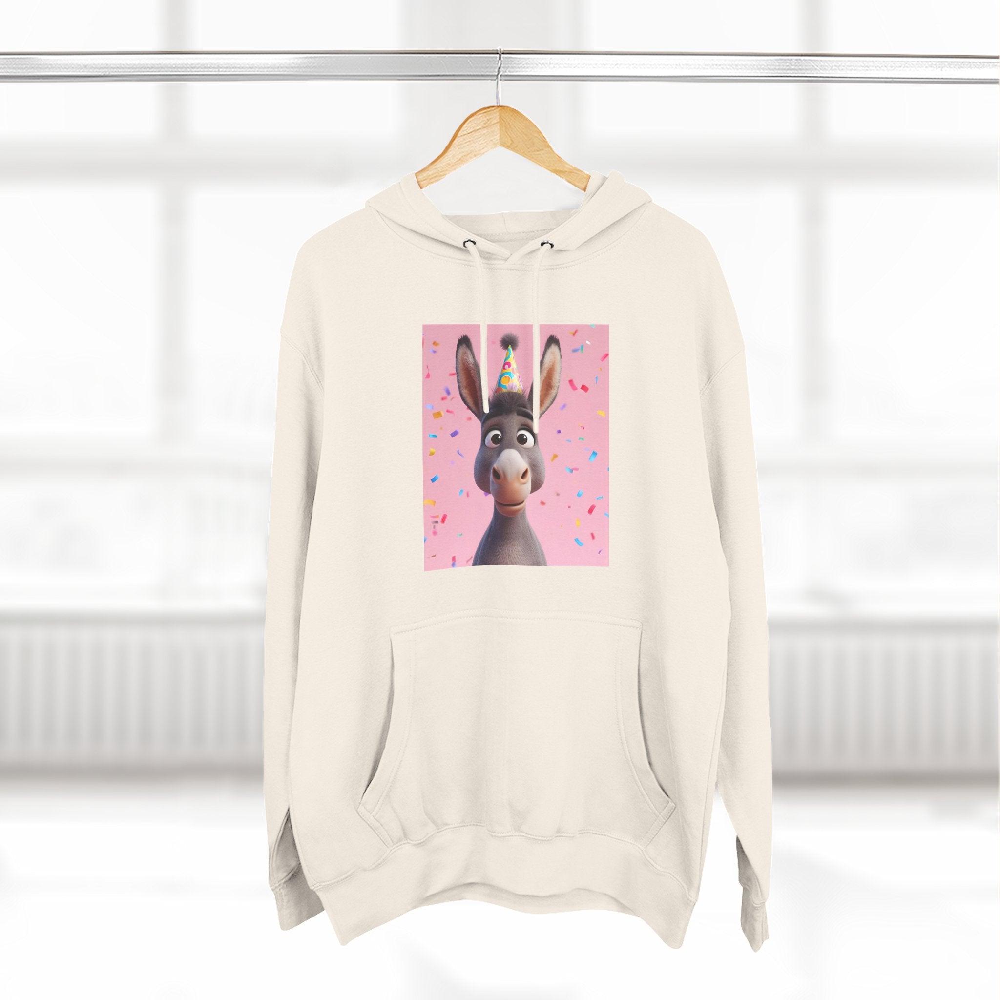 Donkey Birthday Three-Panel Fleece Hoodie