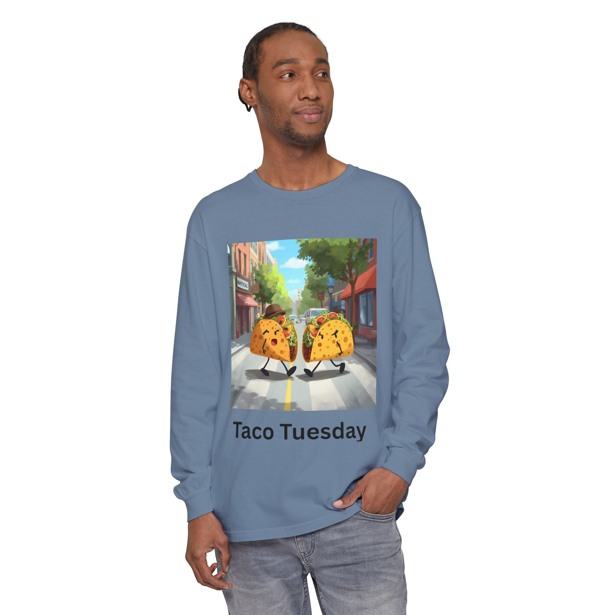 Taco Tuesday Unisex Garment-dyed Long Sleeve T-Shirt