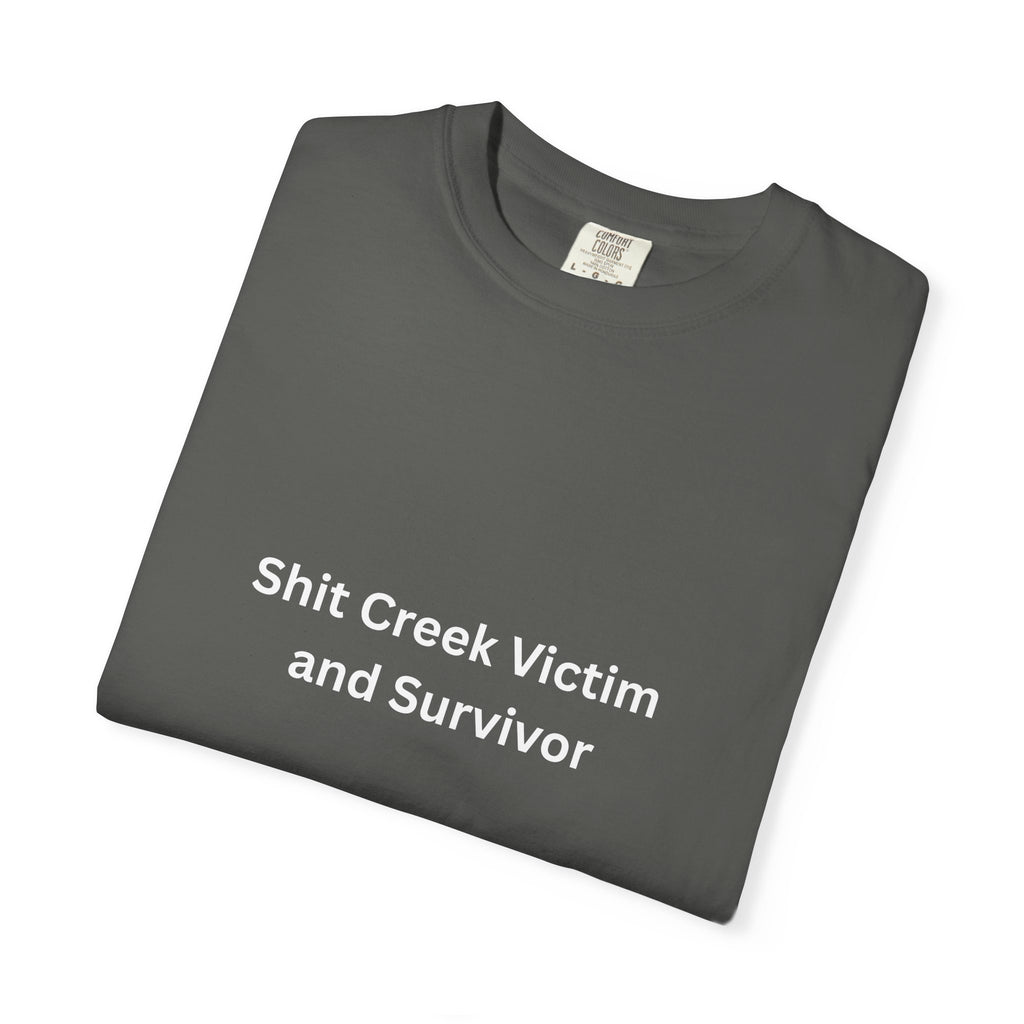 Shit Creek Survivor Garment-Dyed T-Shirt - Soft, Stylish, Perfect for Everyday Wear, Casual Outings, Gifts for Birthdays or Holidays