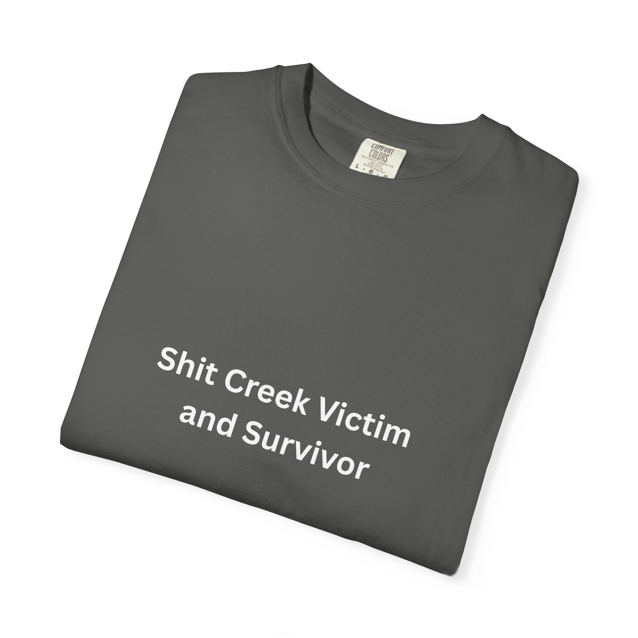 Shit Creek Survivor Garment-Dyed T-Shirt - Soft, Stylish, Perfect for Everyday Wear, Casual Outings, Gifts for Birthdays or Holidays