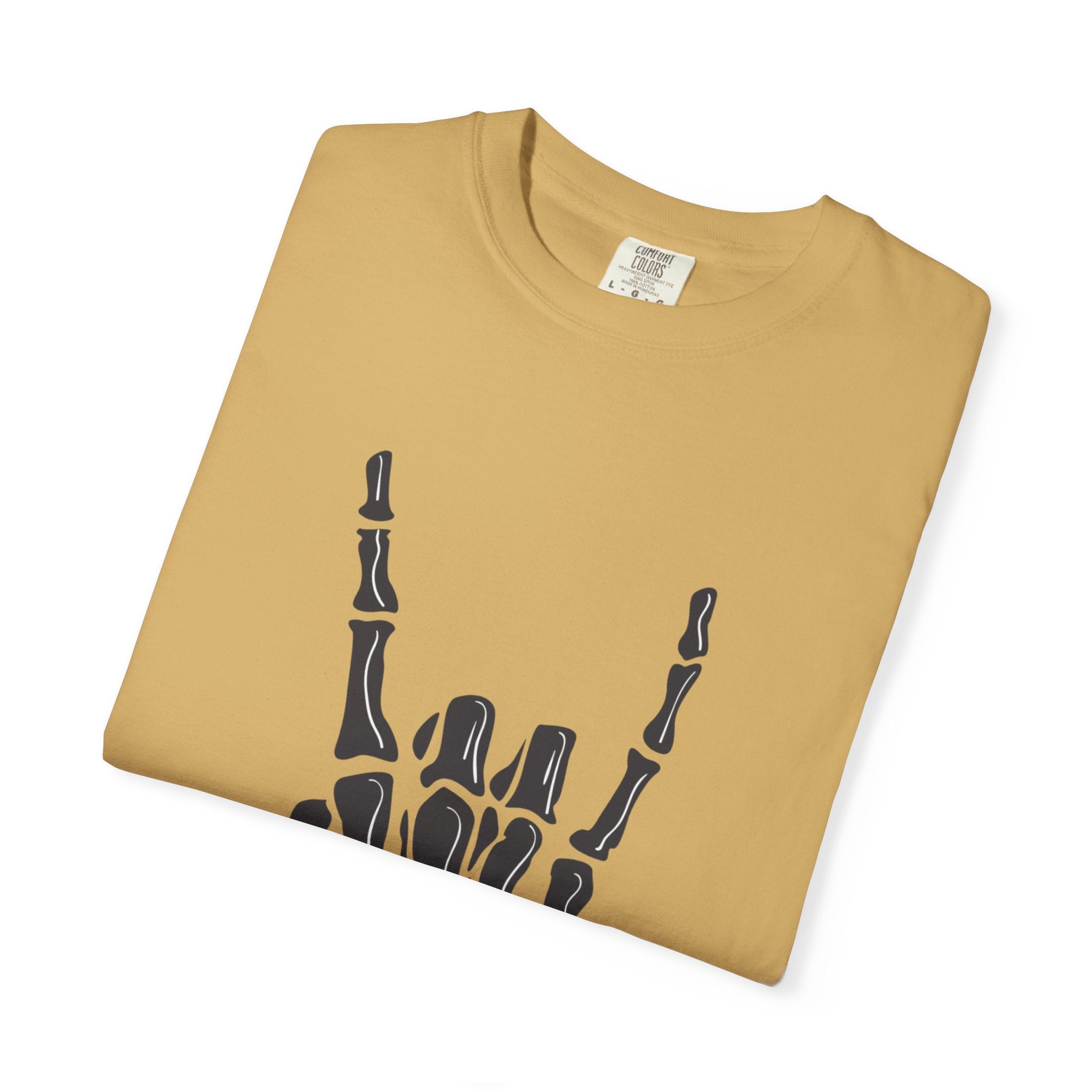 Rock On Skeleton T-Shirt, Unisex Tee, Music Lover Gift, Halloween Costume, Edgy Graphic Shirt, Casual Style, Spooky Fashion