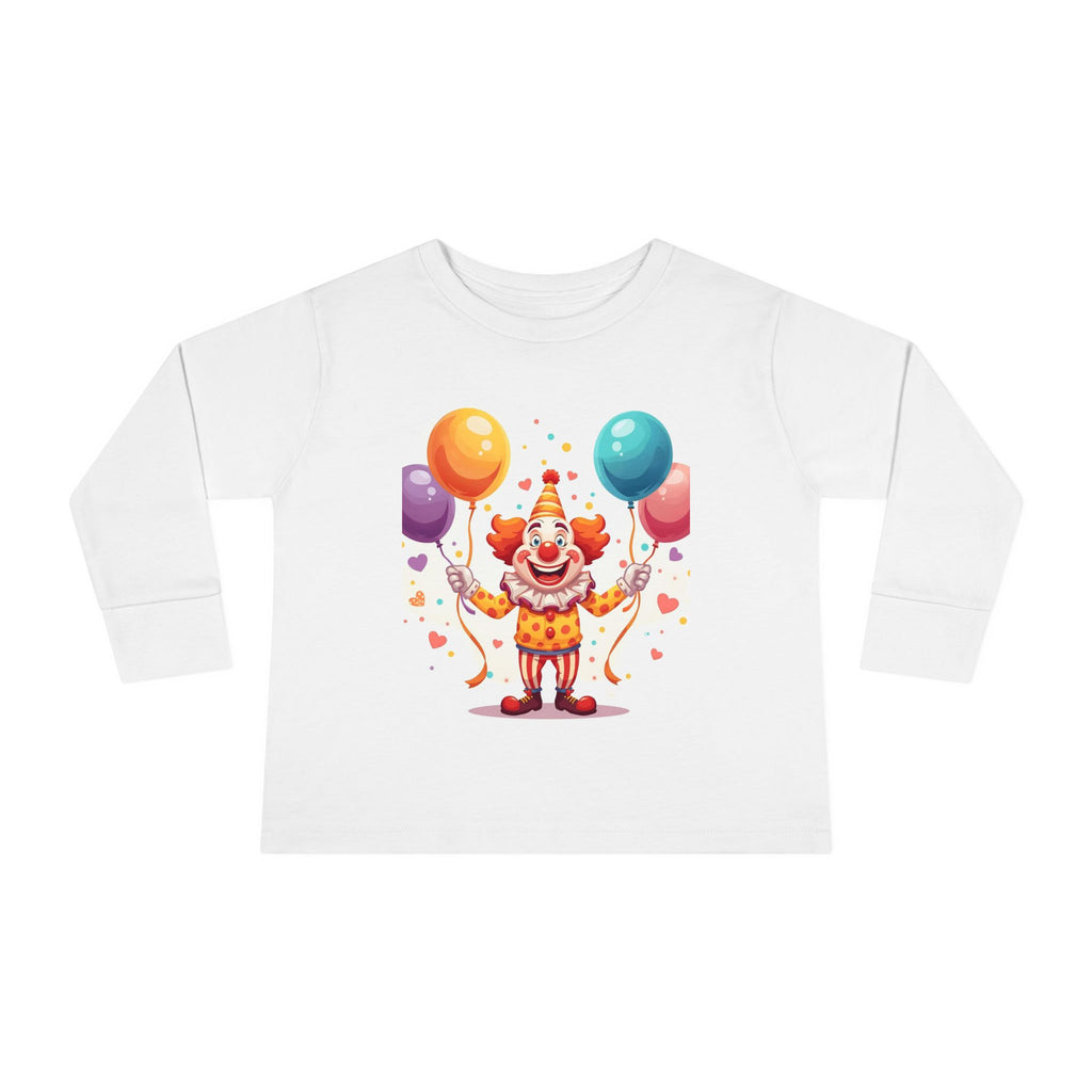 Funny Clown Toddler Long Sleeve Tee