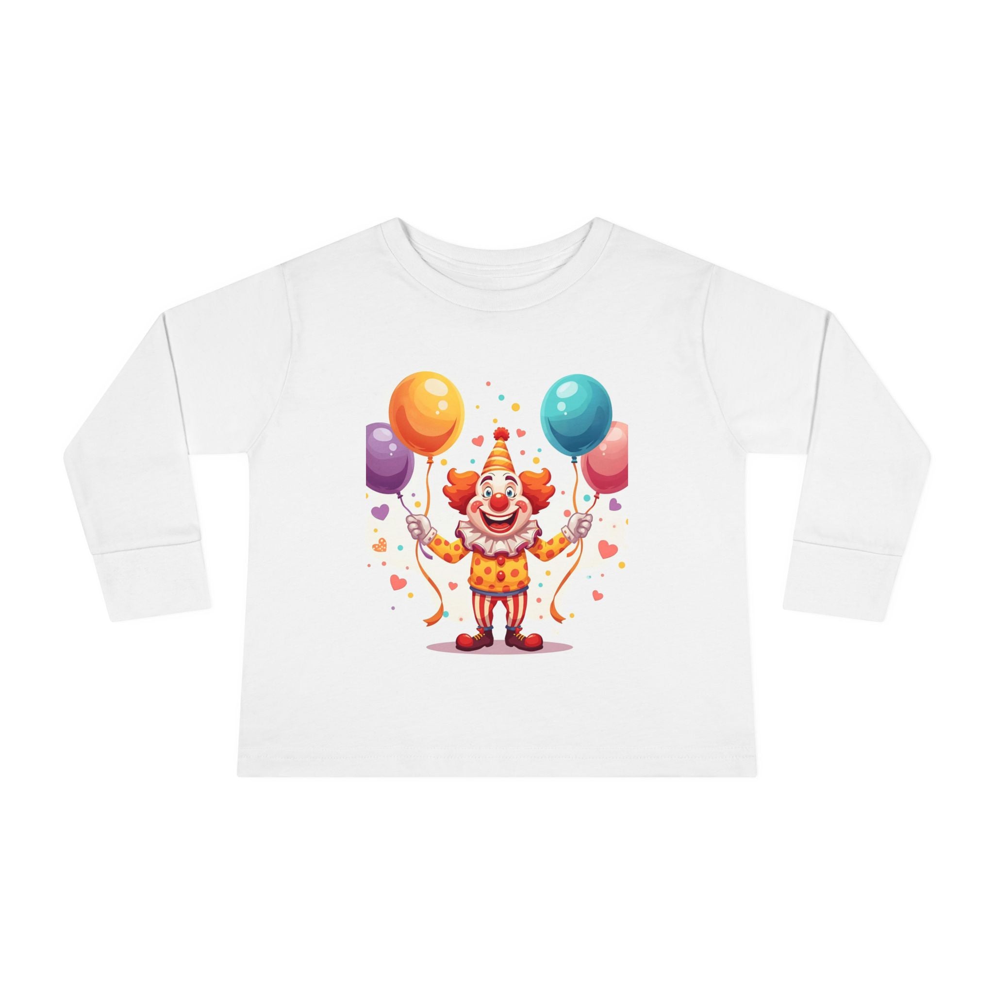 Funny Clown Toddler Long Sleeve Tee
