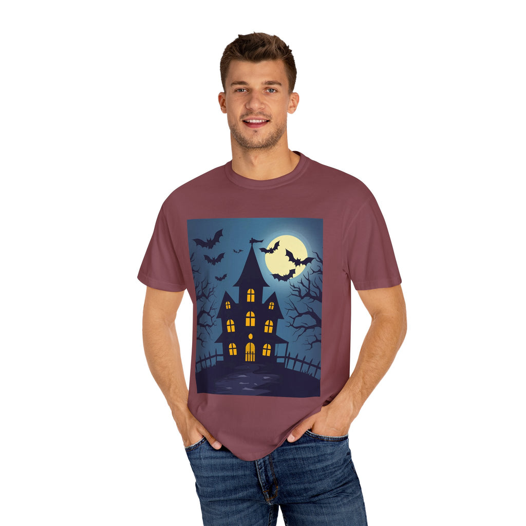 Haunted House Graphic T-Shirt | Halloween Tee, Unisex Shirt, Spooky Top, Fall Apparel, Gift for Halloween Lovers