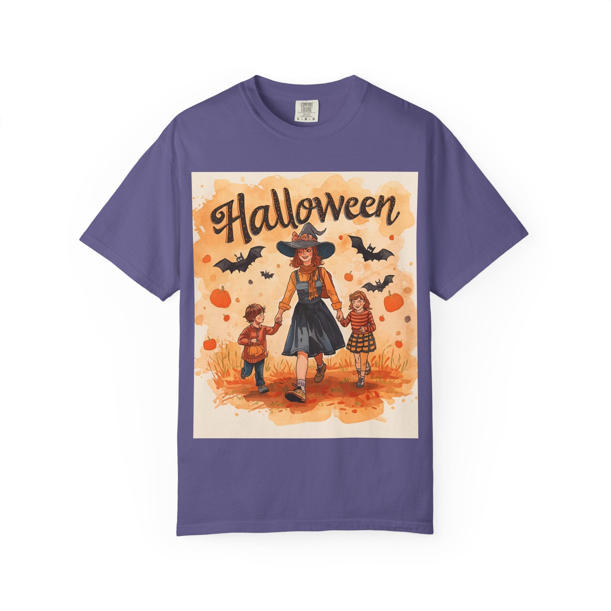 Halloween Themed Mom And Children Unisex T-shirt, Spooky Family Shirt, Fall Apparel, Halloween Costume Tee, Handcrafted Halloween Gift
