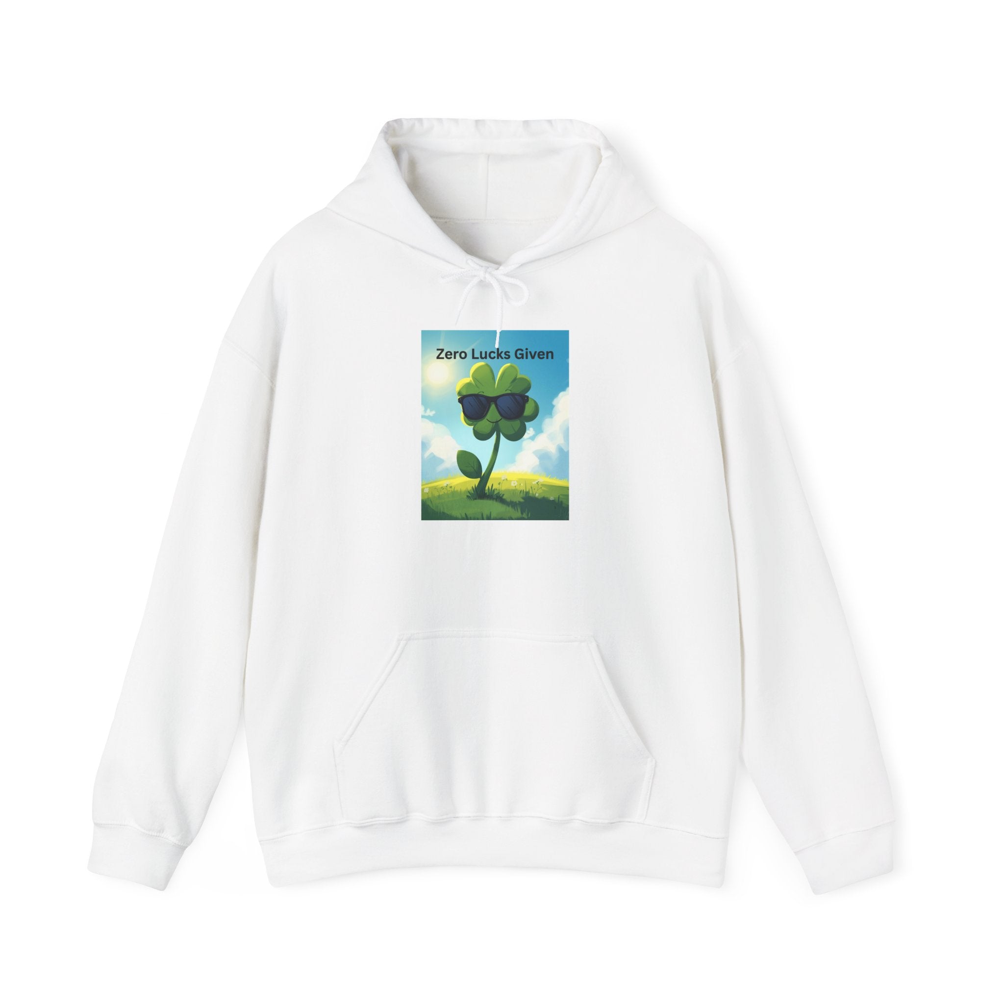 Chill Vibes Hooded Sweatshirt - Plant Power, Casual Wear, Nature Lover Gift, Relaxing Style, Zero Luck Given