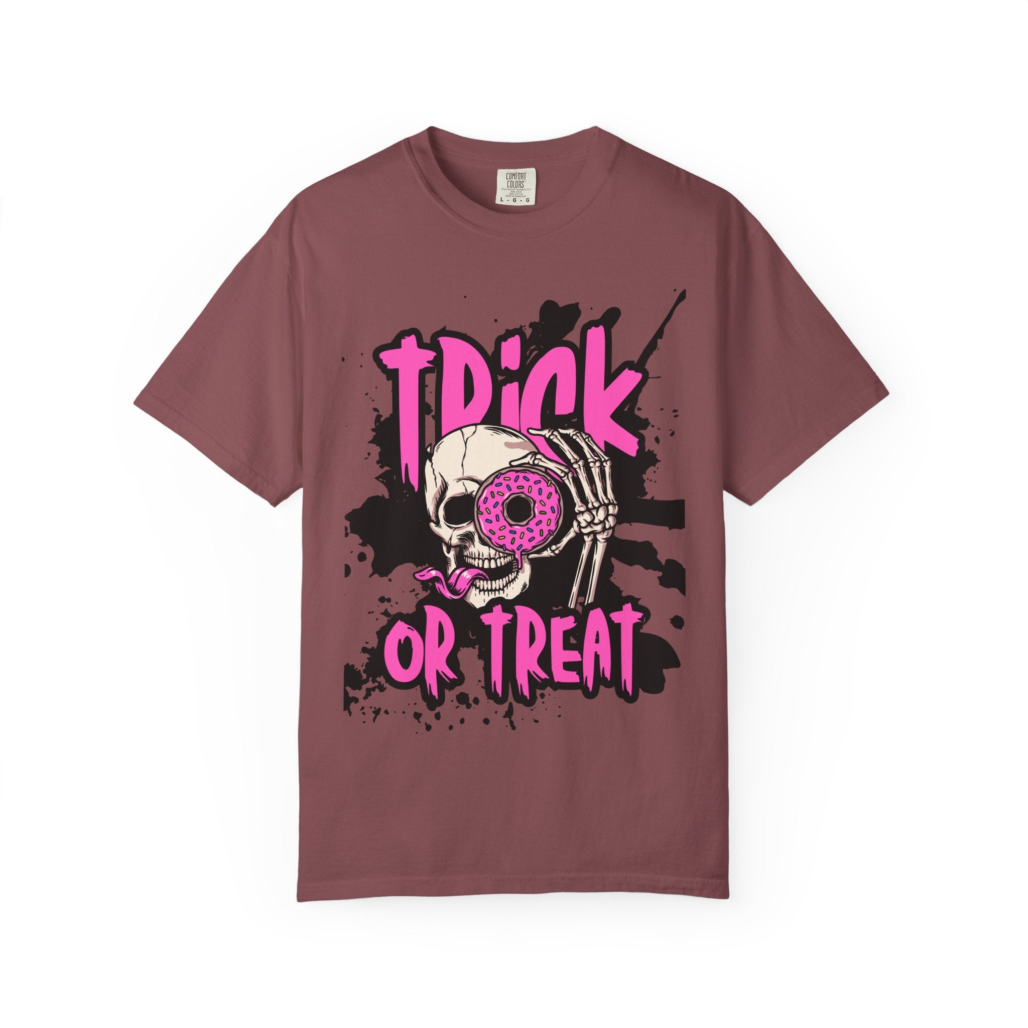 Halloween Skull T-Shirt, Trick or Treat Shirt, Unisex Graphic Tee, Spooky Vibes, Fall Fashion, Festival Wear, Casual Outfit