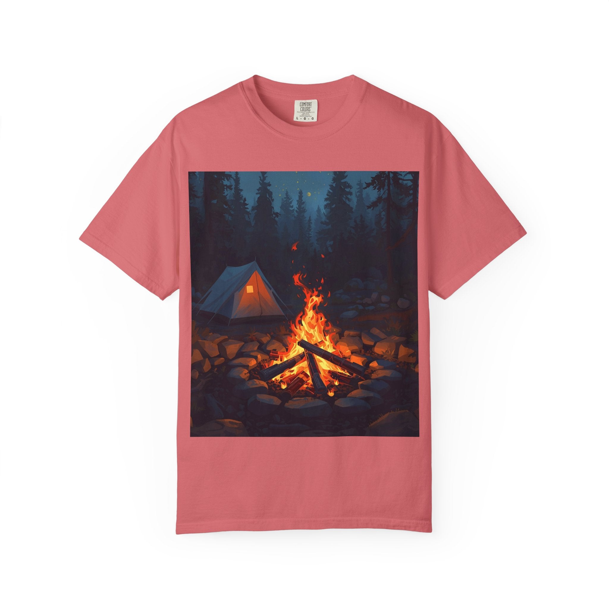 Campfire Adventure T-Shirt - Unisex Outdoors Shirt, Camping Apparel, Nature Lover Gift, Travel Tee, Boho Style Wear